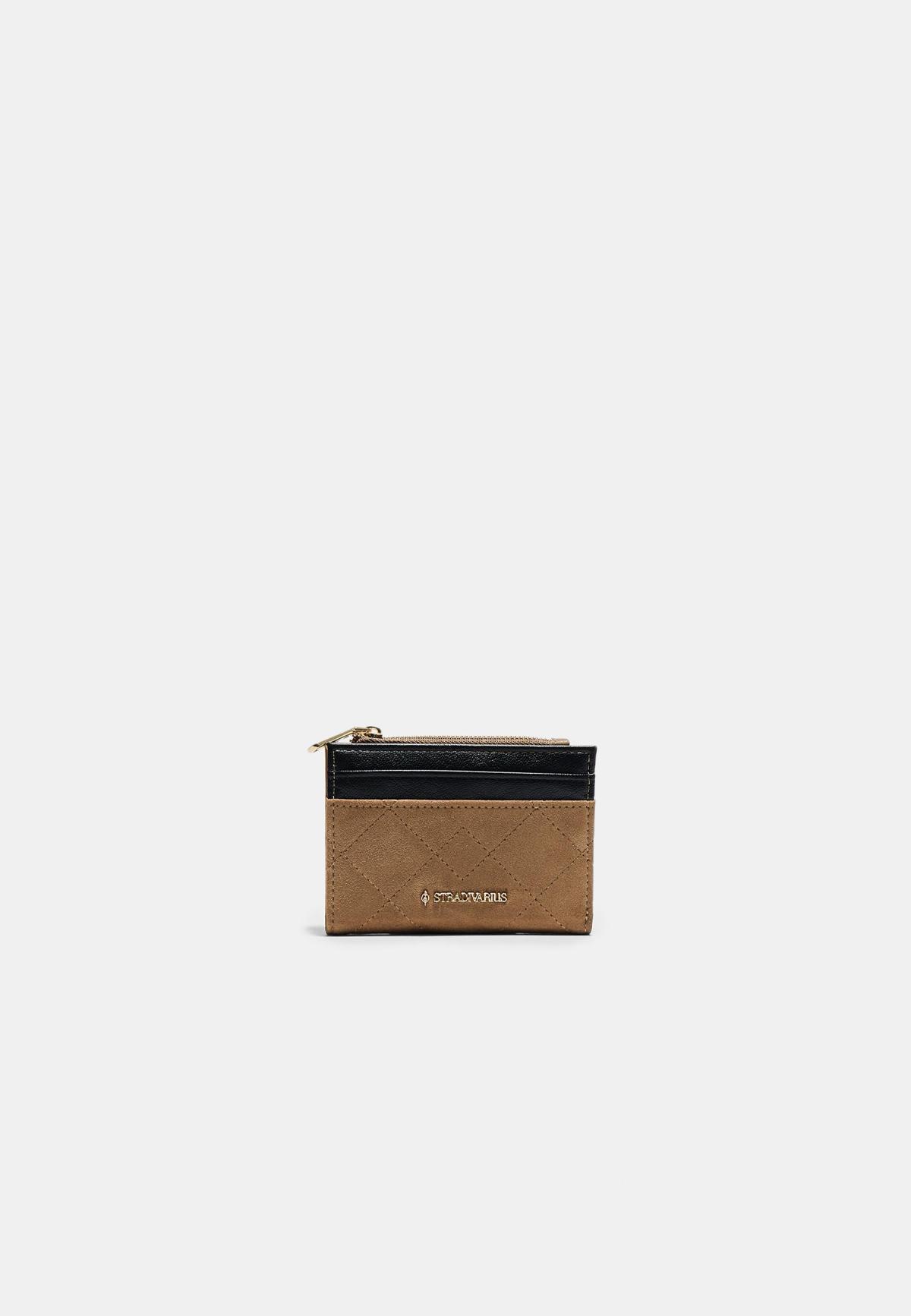 스트라디바리우스 퀼팅 컴팩트 카드 지갑 3725/211/440 LIGHT CAMEL