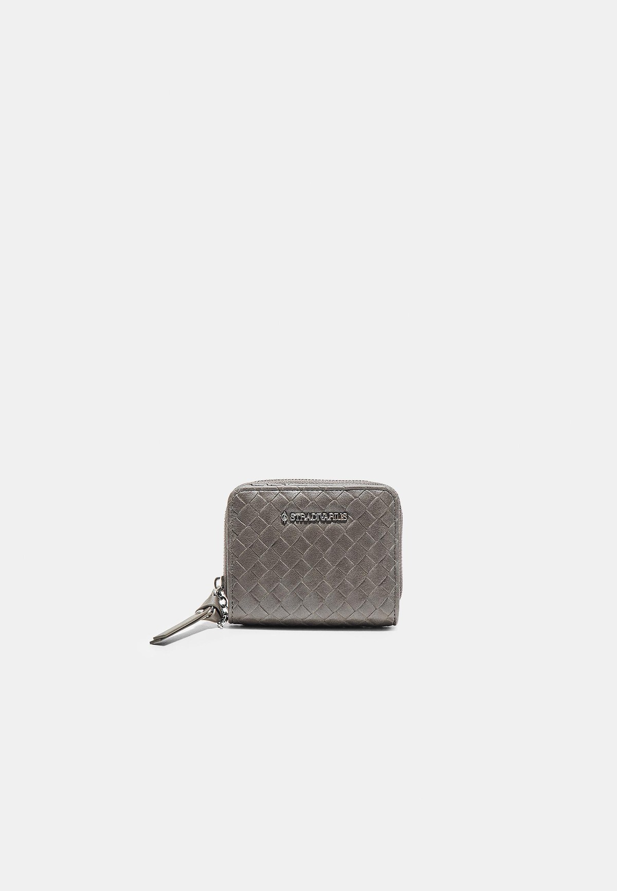 스트라디바리우스 우븐 패턴 지퍼 카드지갑 3716/213/250 CHARCOAL GREY