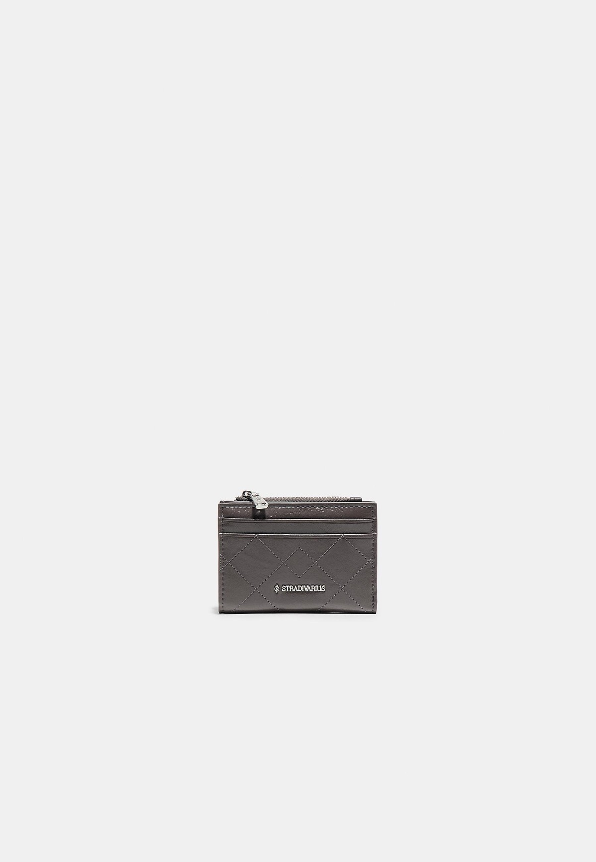 스트라디바리우스 퀼팅 스티치 지퍼 카드지갑 3725/201/250 CHARCOAL GREY