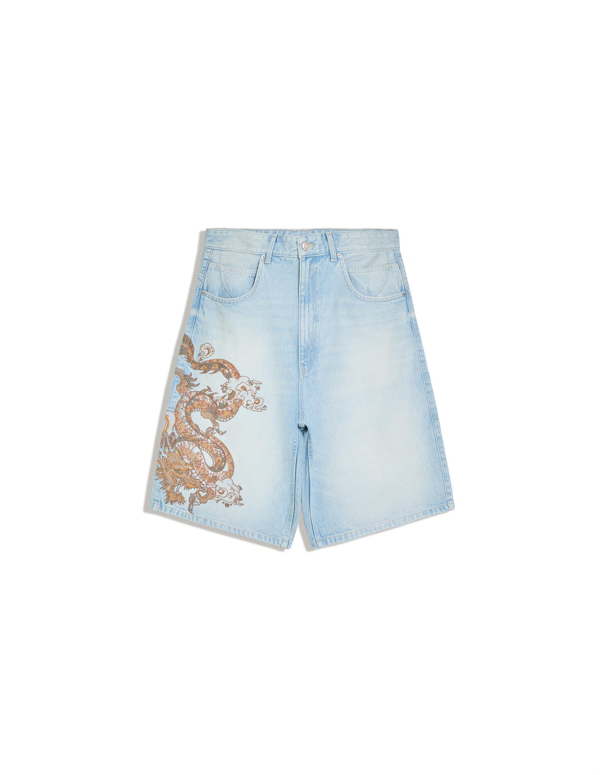 버쉬카 드래곤 배기 데님 버뮤다 반바지 3833/534 LIGHT BLUE