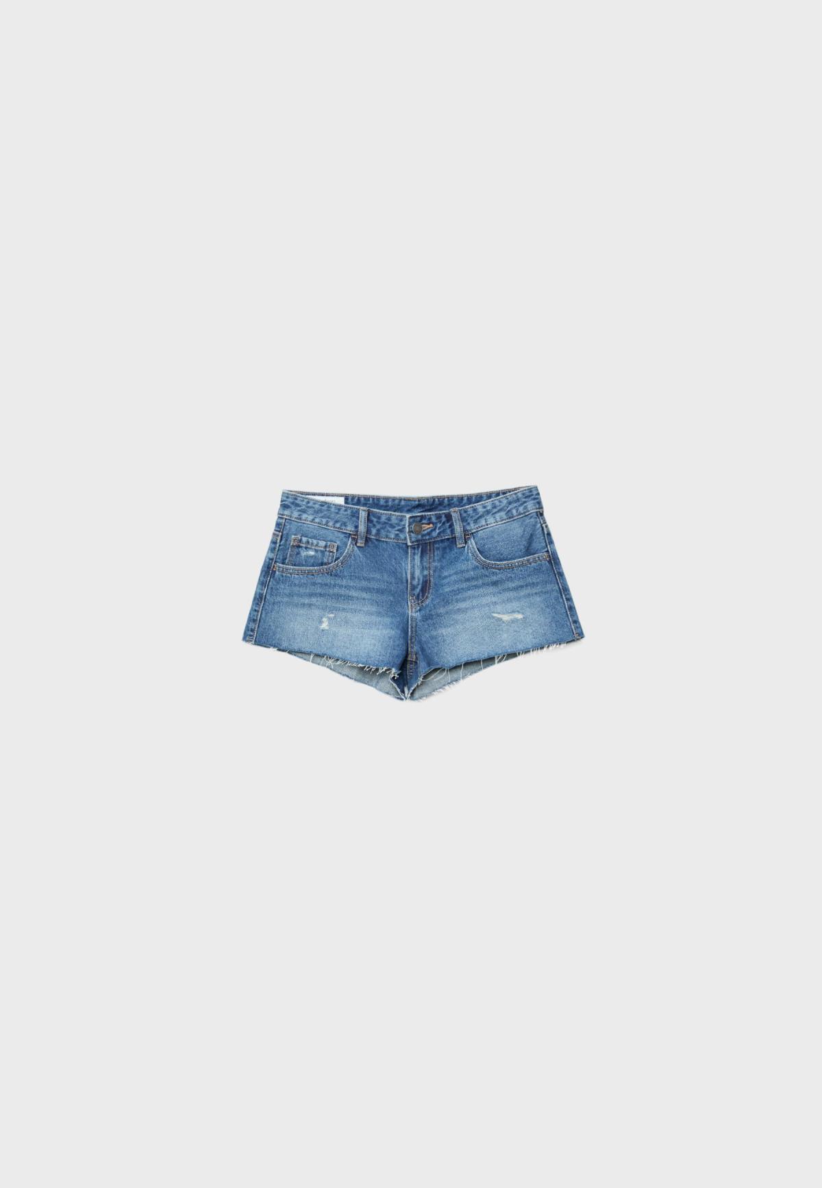 스트라디바리우스 로우라이즈 데님 반바지 7447/881/701 LIGHT BLUE
