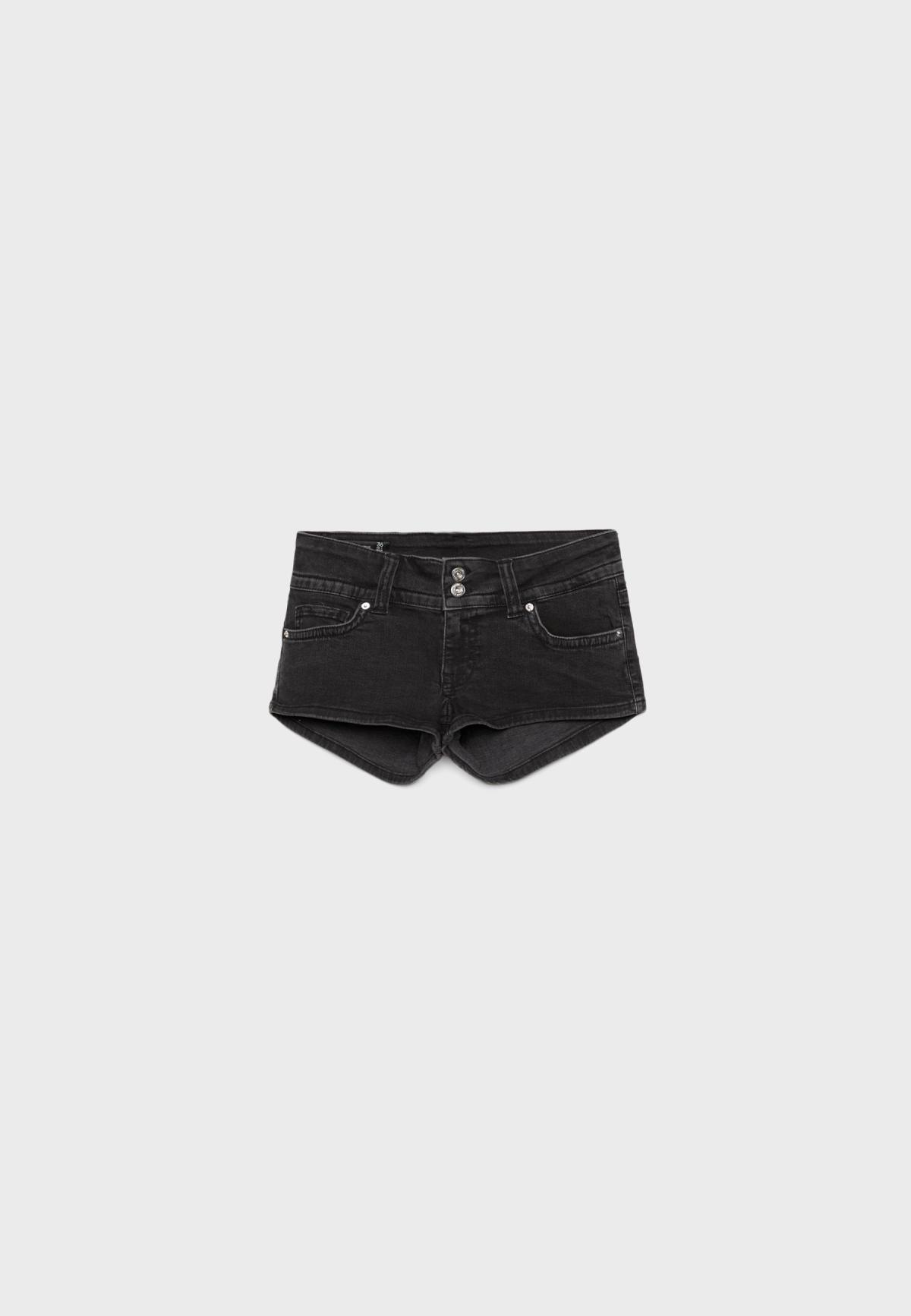 스트라디바리우스 로우라이즈 데님 미니 반바지 1367/120/709 WASHED BLACK
