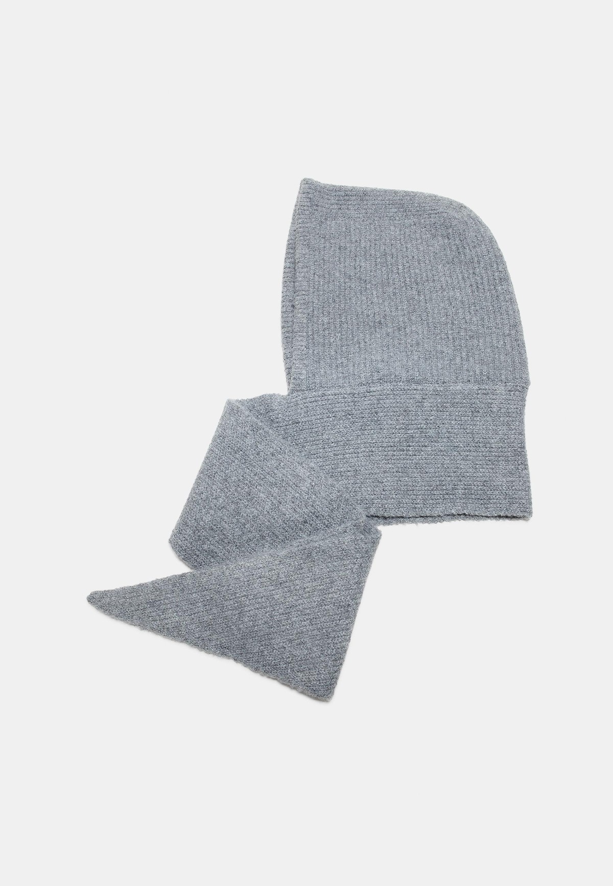 스트라디바리우스 골지 니트 발라클라바 후드 3834/203/250 CHARCOAL GREY
