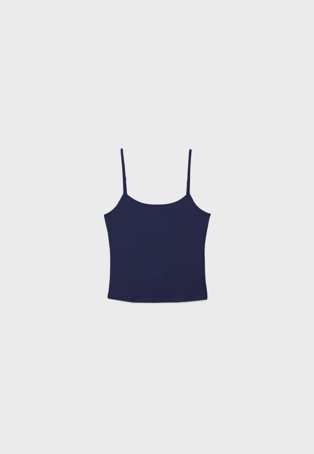 스트라디바리우스 베이직 슬림핏 스트랩 탑 7680/876/011 DARK NAVY