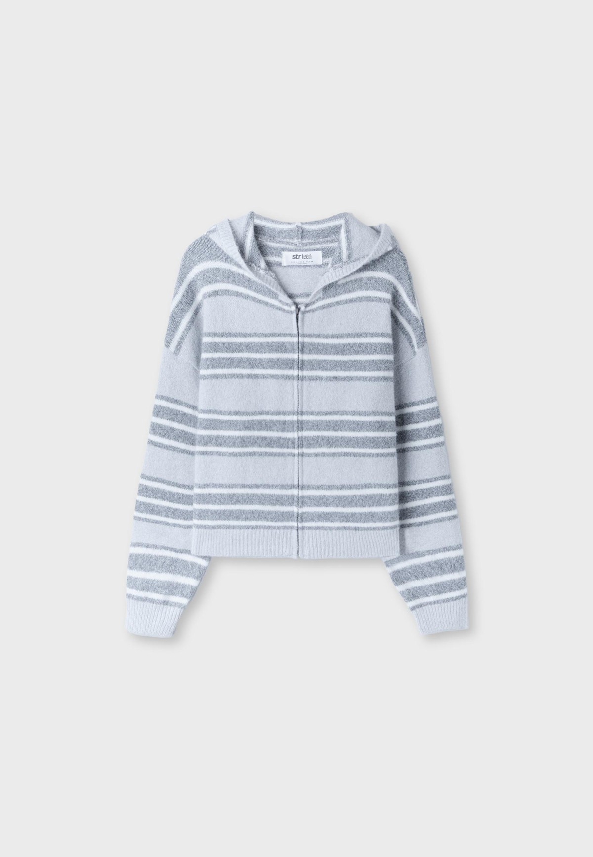 스트라디바리우스 후드 집업 니트 카디건 8544/670/250 CHARCOAL GREY