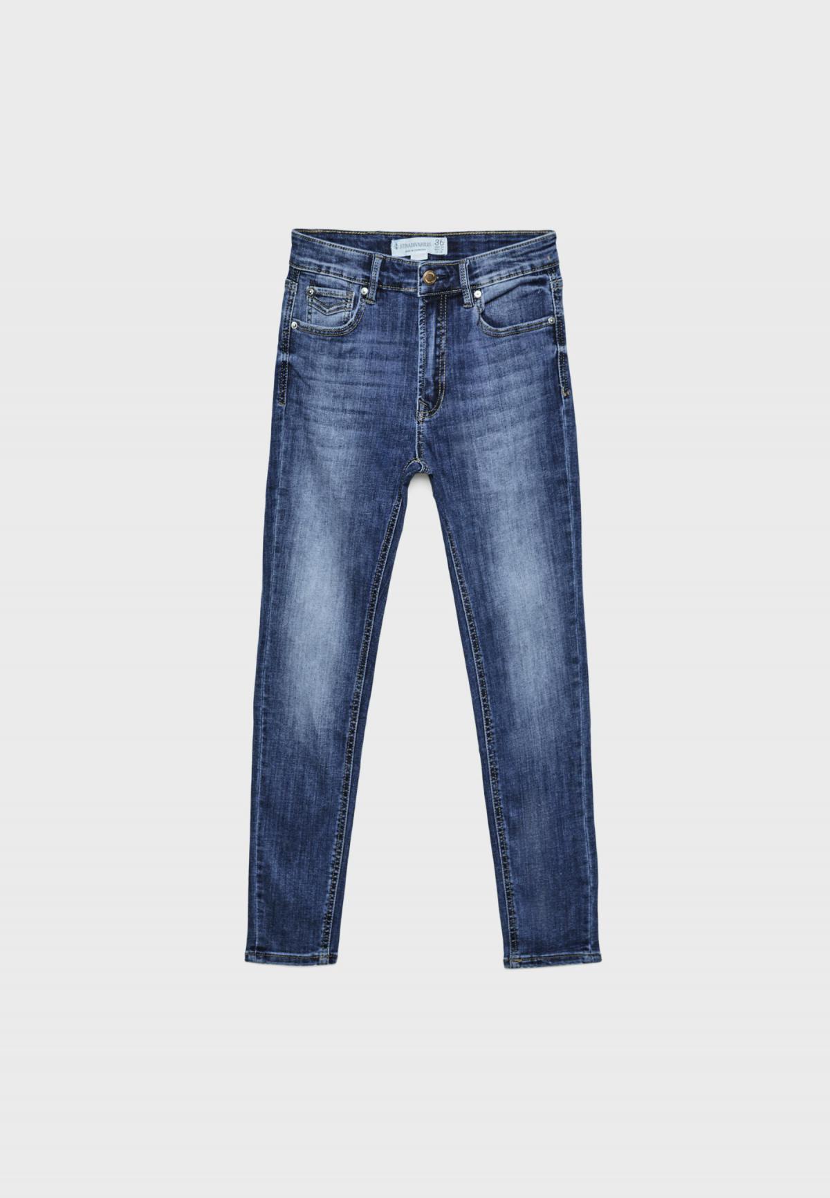 스트라디바리우스 하이웨스트 워싱 스키니진 1400/500/754 VERY DARK BLUE/FADED
