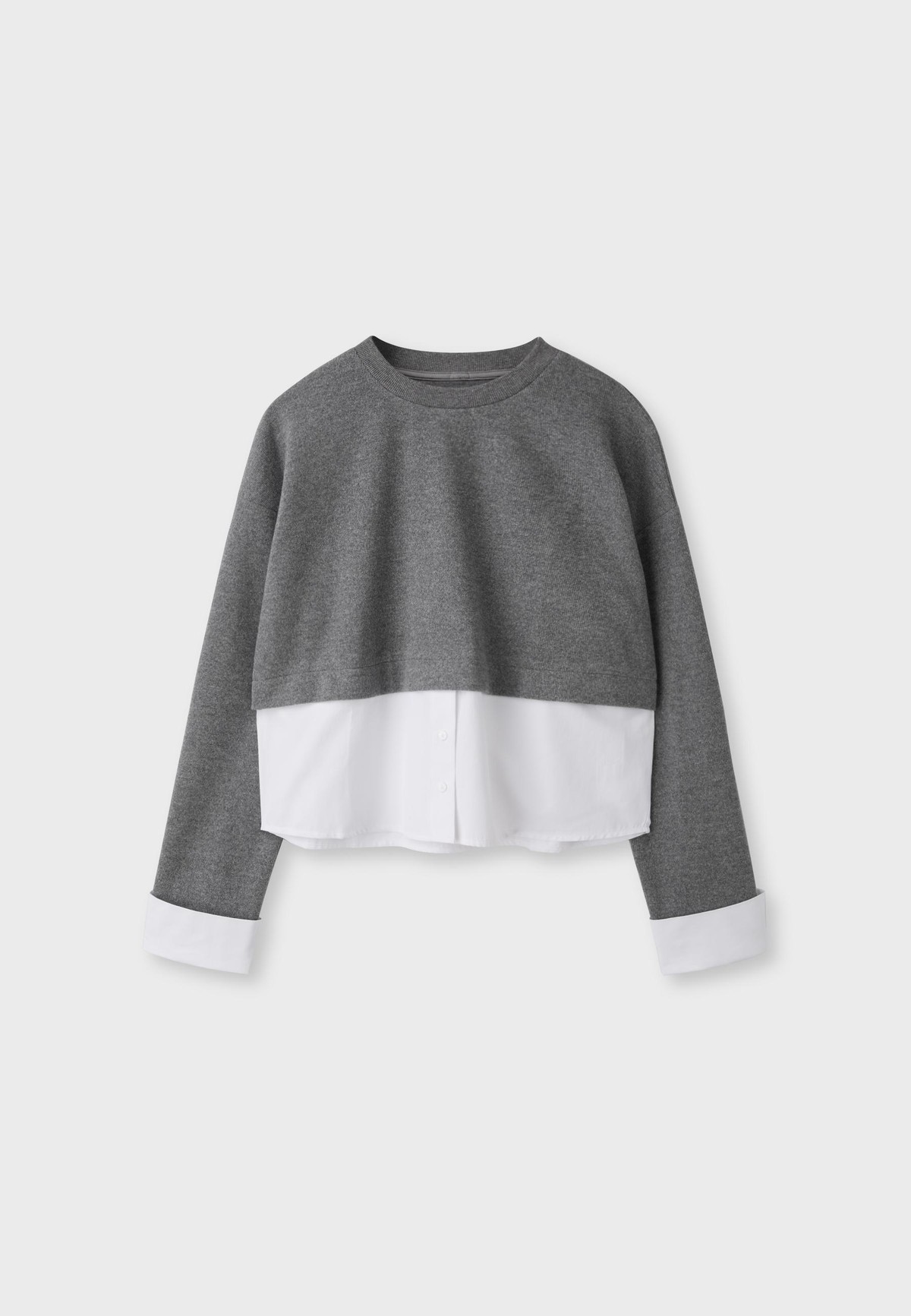스트라디바리우스 믹스 소재 라운드넥 니트 스웨터 5093/911/250 CHARCOAL GREY