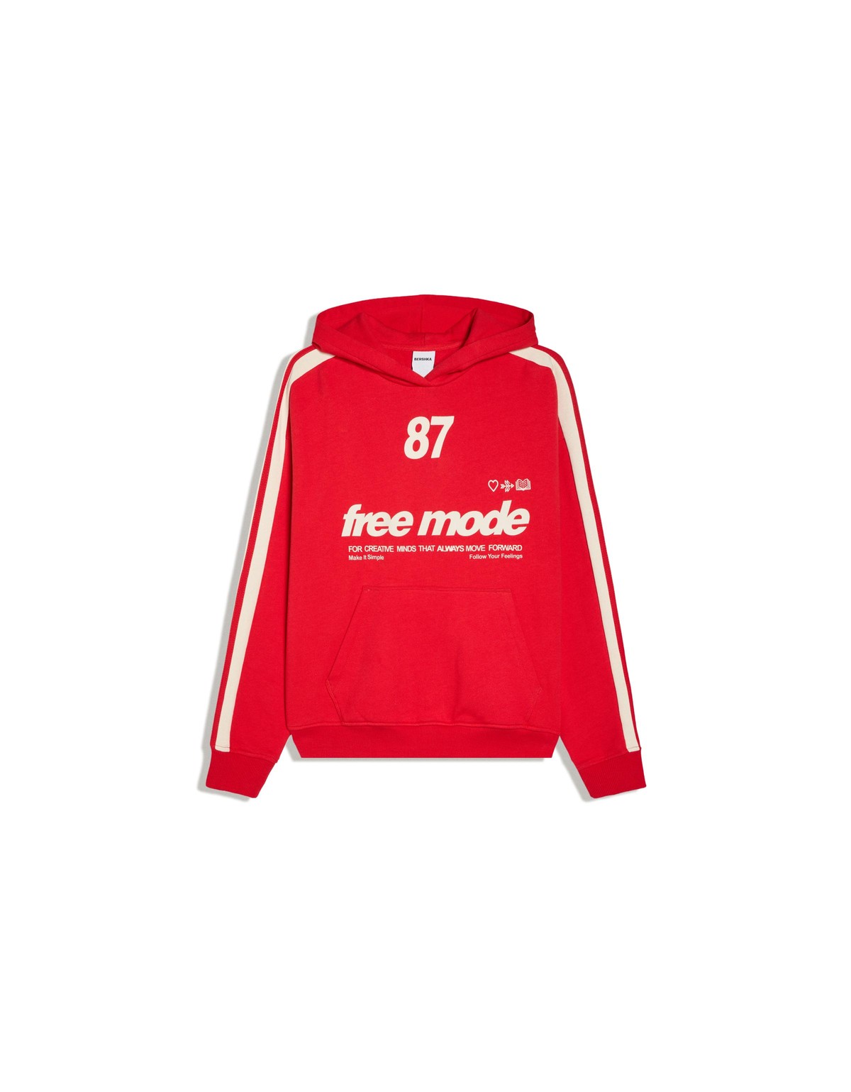 버쉬카 프린트 후드 스웨트셔츠 2696/732 RED