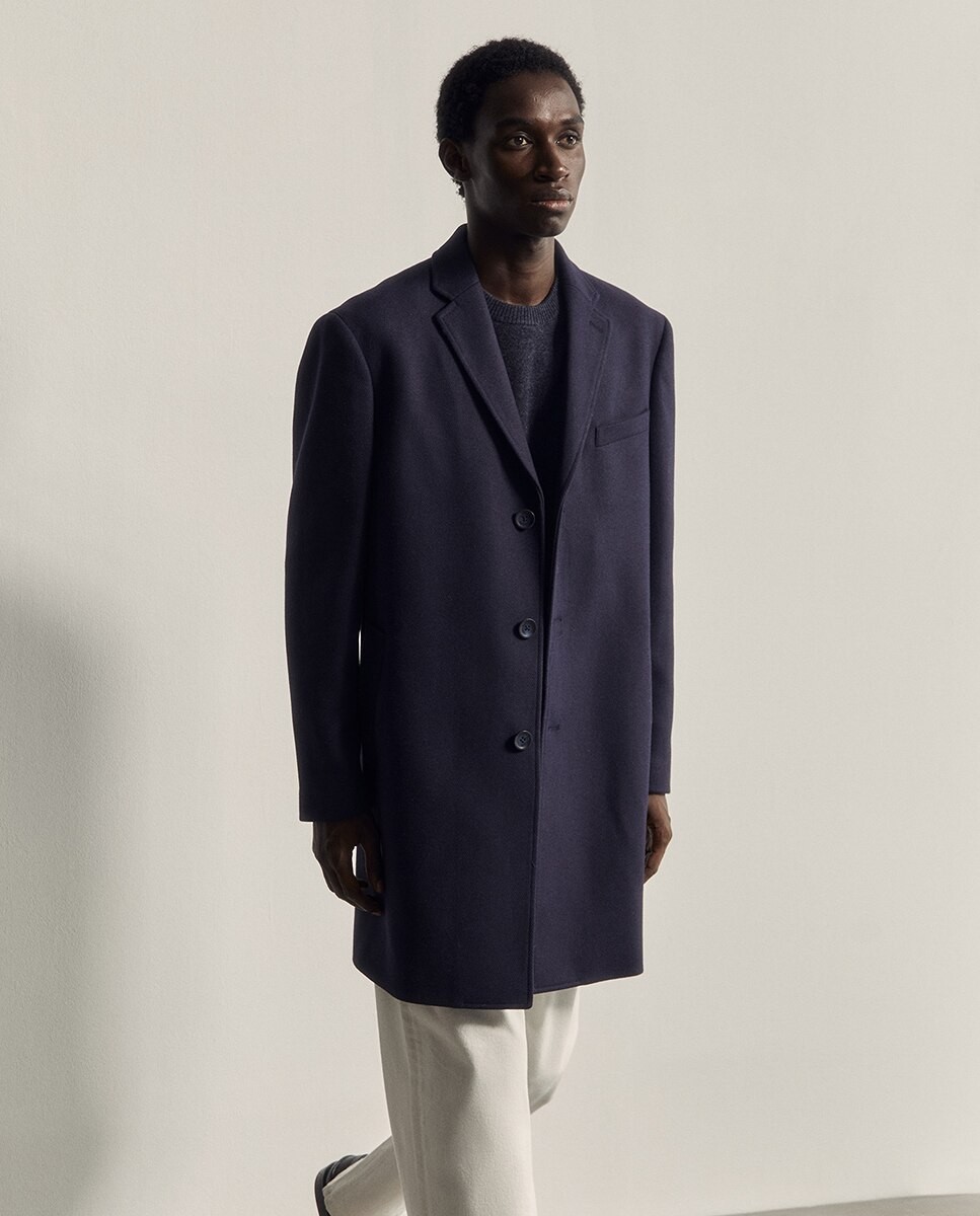 스페라 컴포트핏 싱글 울 코트 56140102015 AZUL MARINO