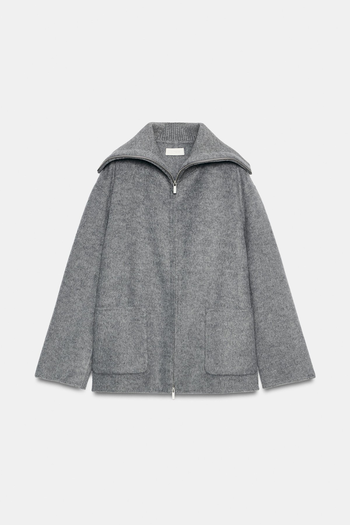 자라 리버서블 하이넥 지퍼 자켓 3454/655/803 GREY MARL