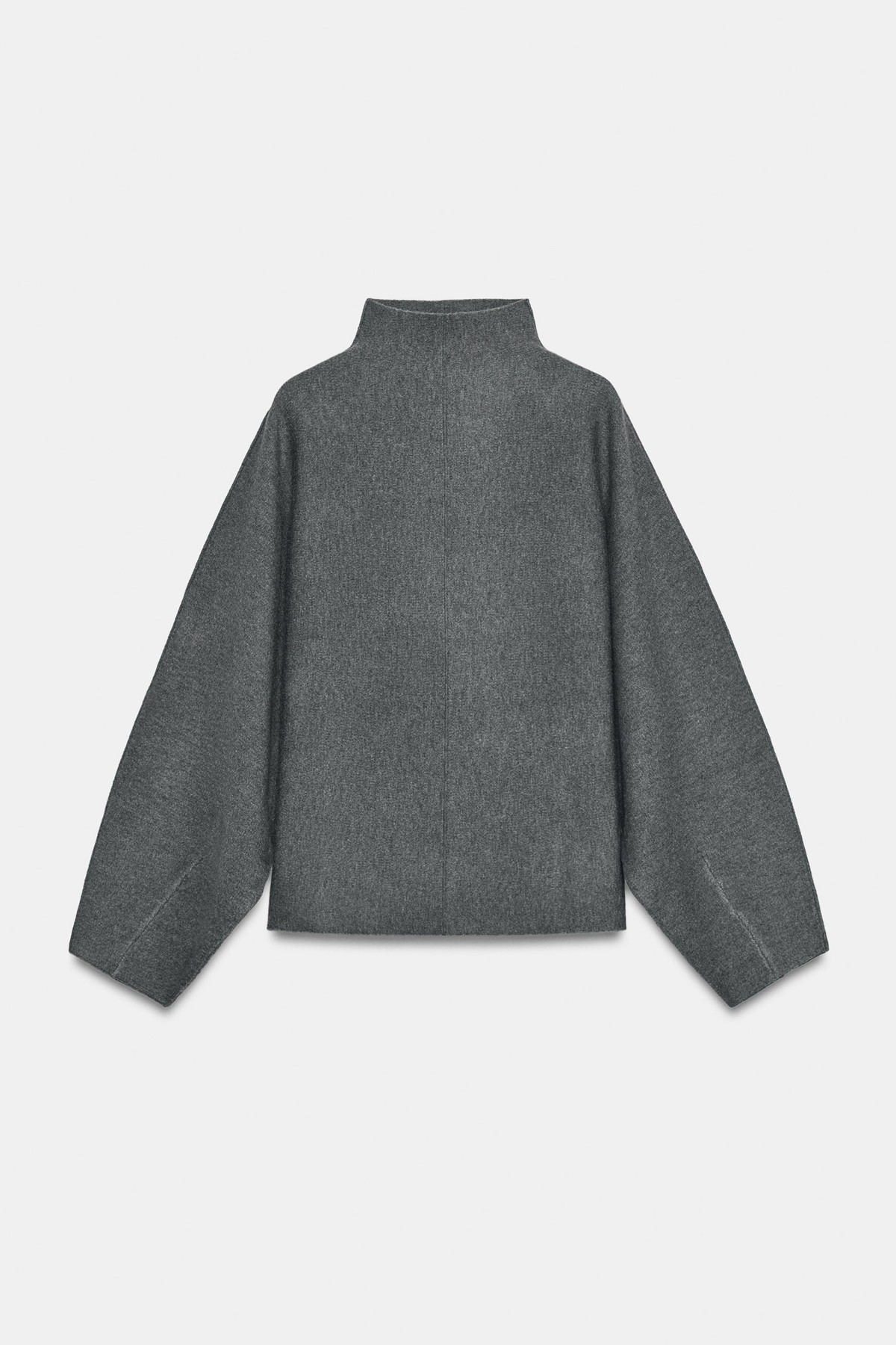 자라 하이넥 오버사이즈 니트 스웨터 2893/195/812 GREY MARL