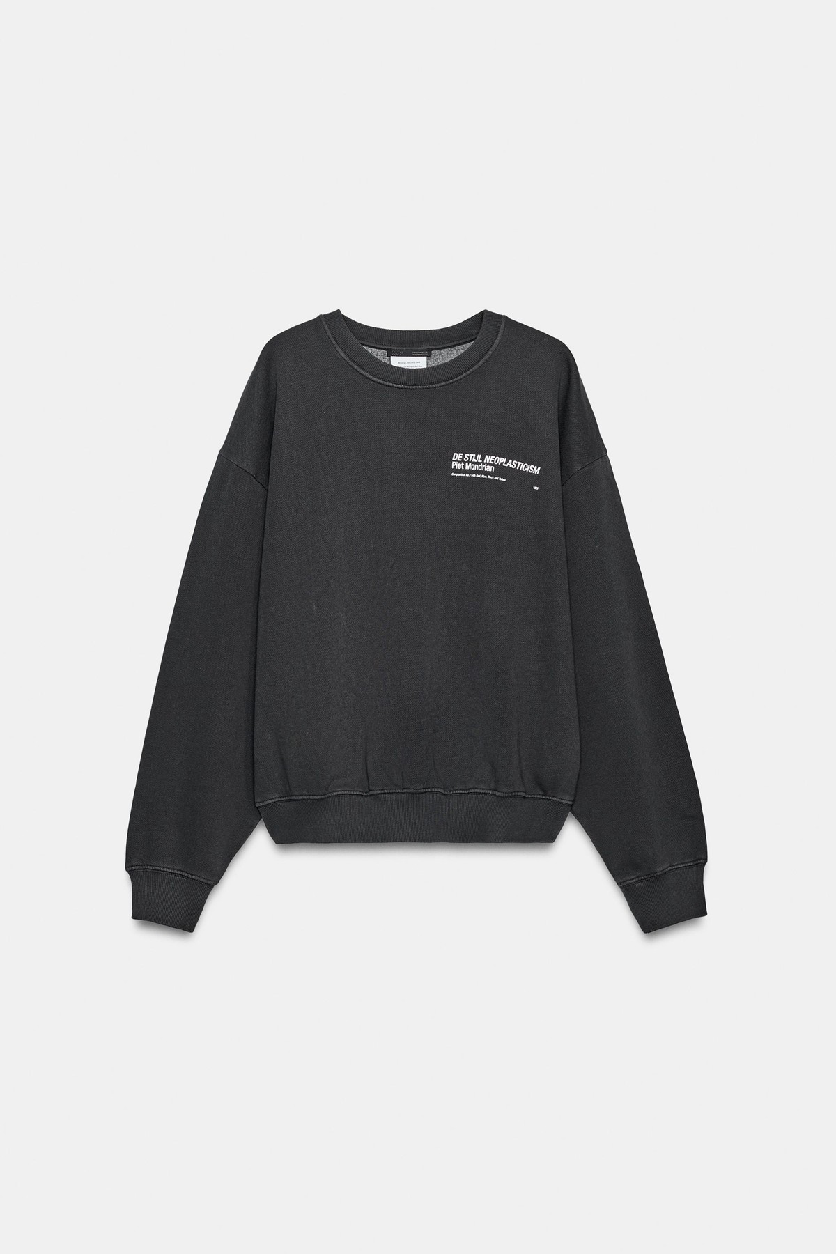 자라 오버사이즈 몬드리안 맨투맨 0085/147/922 DARK GREY
