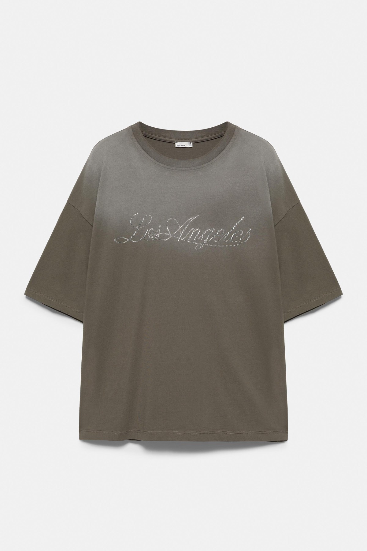 풀앤베어 오버핏 글리터 그래픽 반팔 티셔츠 7232/392 ANTHRACITE GREY