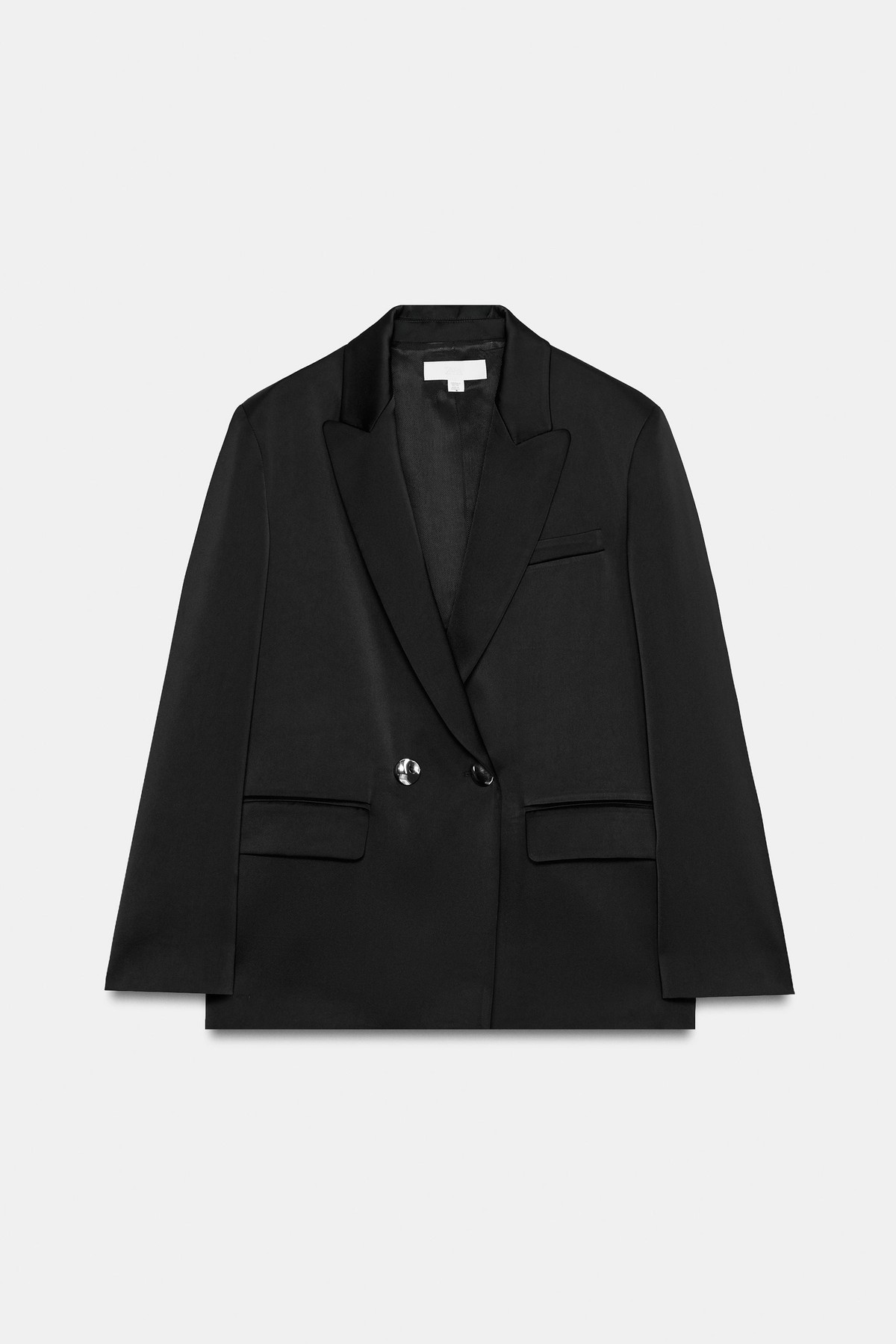 자라 새틴 오버사이즈 더블 블레이저 8013/812/800 BLACK