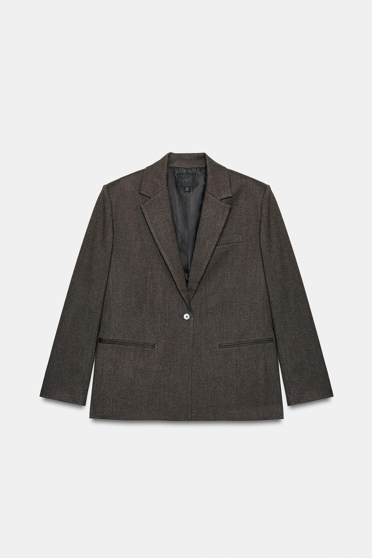 자라 오버사이즈 숄더패드 블레이저 1255/740/523 KHAKI MARL