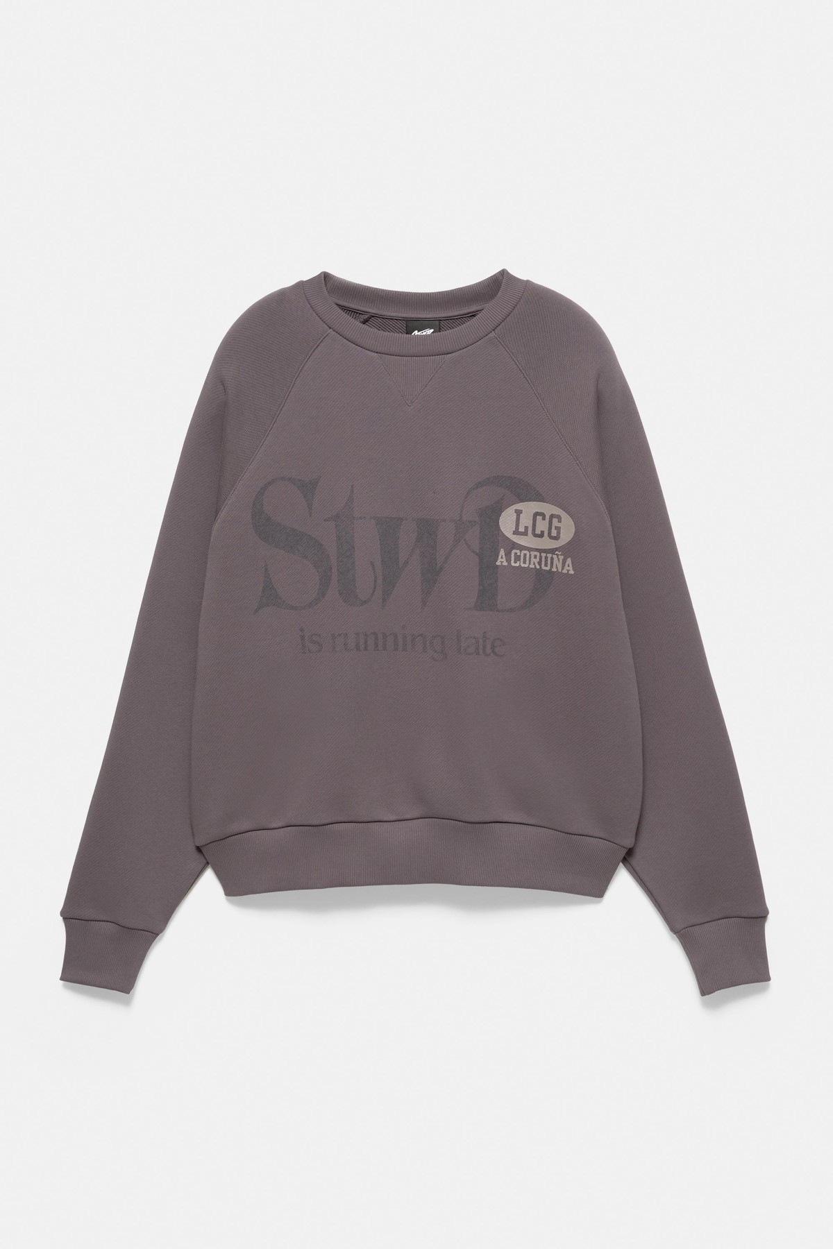 풀앤베어 그래픽 라운드넥 래글런 맨투맨 7551/542 ANTHRACITE GREY
