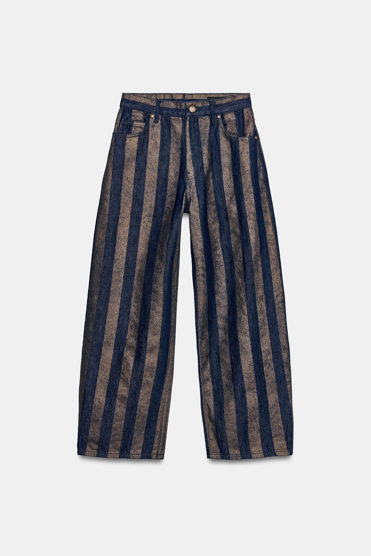 자라 배럴 스트라이프 데님 팬츠 6147/155/104 STRIPED