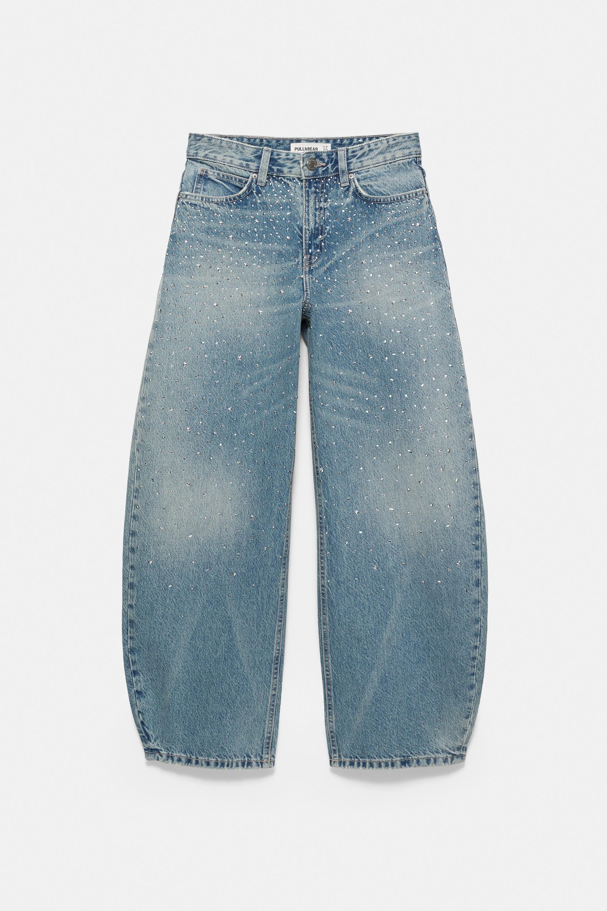 풀앤베어 라인스톤 배럴핏 청바지 7660/326 MEDIUM BLUE
