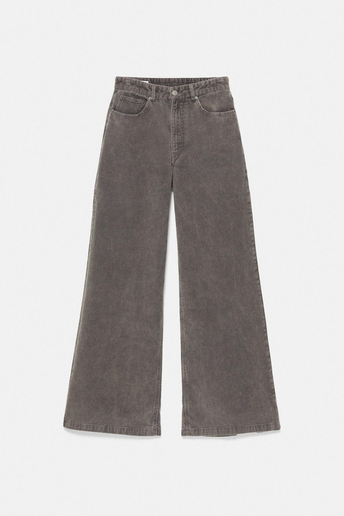 풀앤베어 하이라이즈 코듀로이 와이드 팬츠 7670/376 GREY