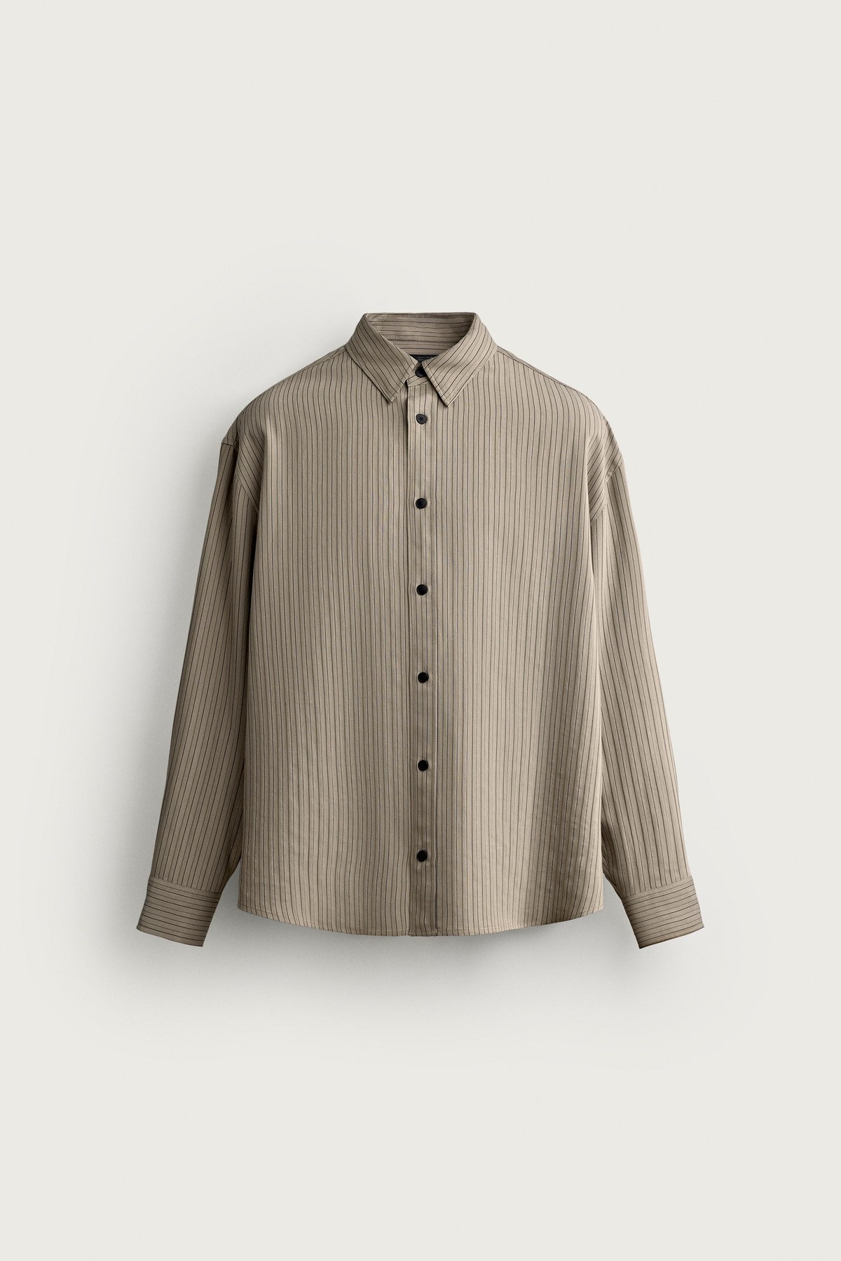 자라 릴렉스핏 스트라이프 자카드 셔츠 1055/949/832 TAUPE GREY
