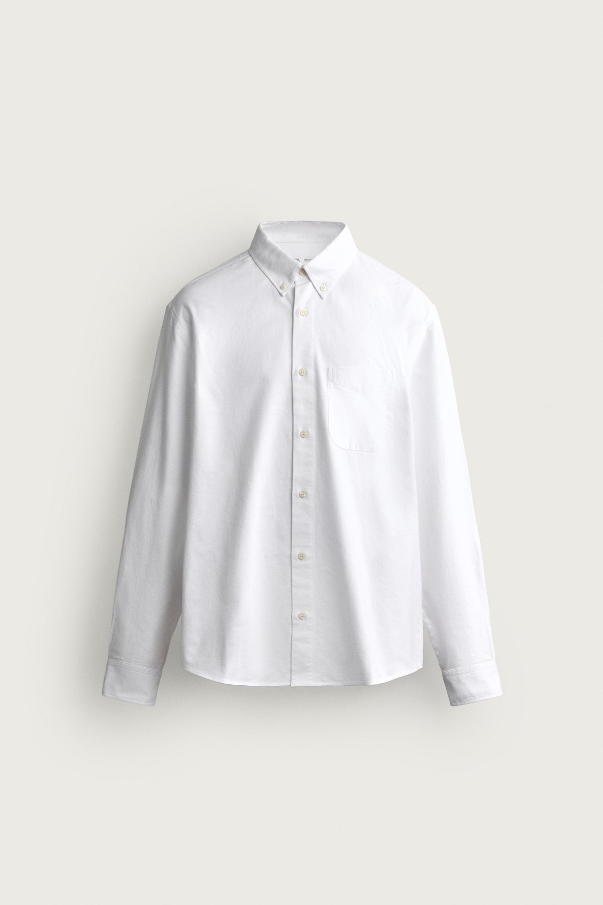 자라 레귤러핏 텍스처 옥스포드 긴팔 셔츠 0975/301/250 WHITE