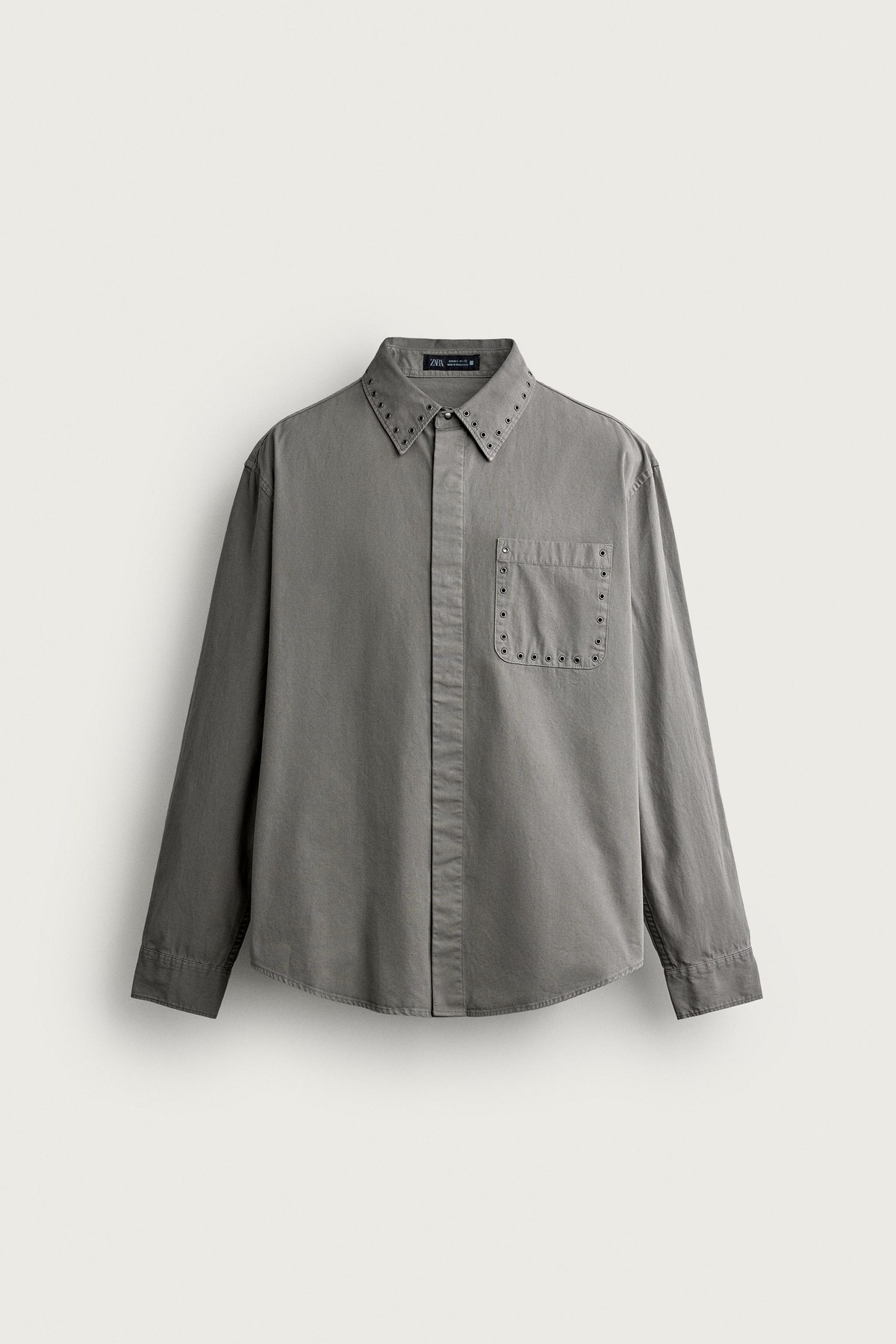 자라 릴렉스핏 아일렛 긴팔 셔츠 1957/806/802 GREY