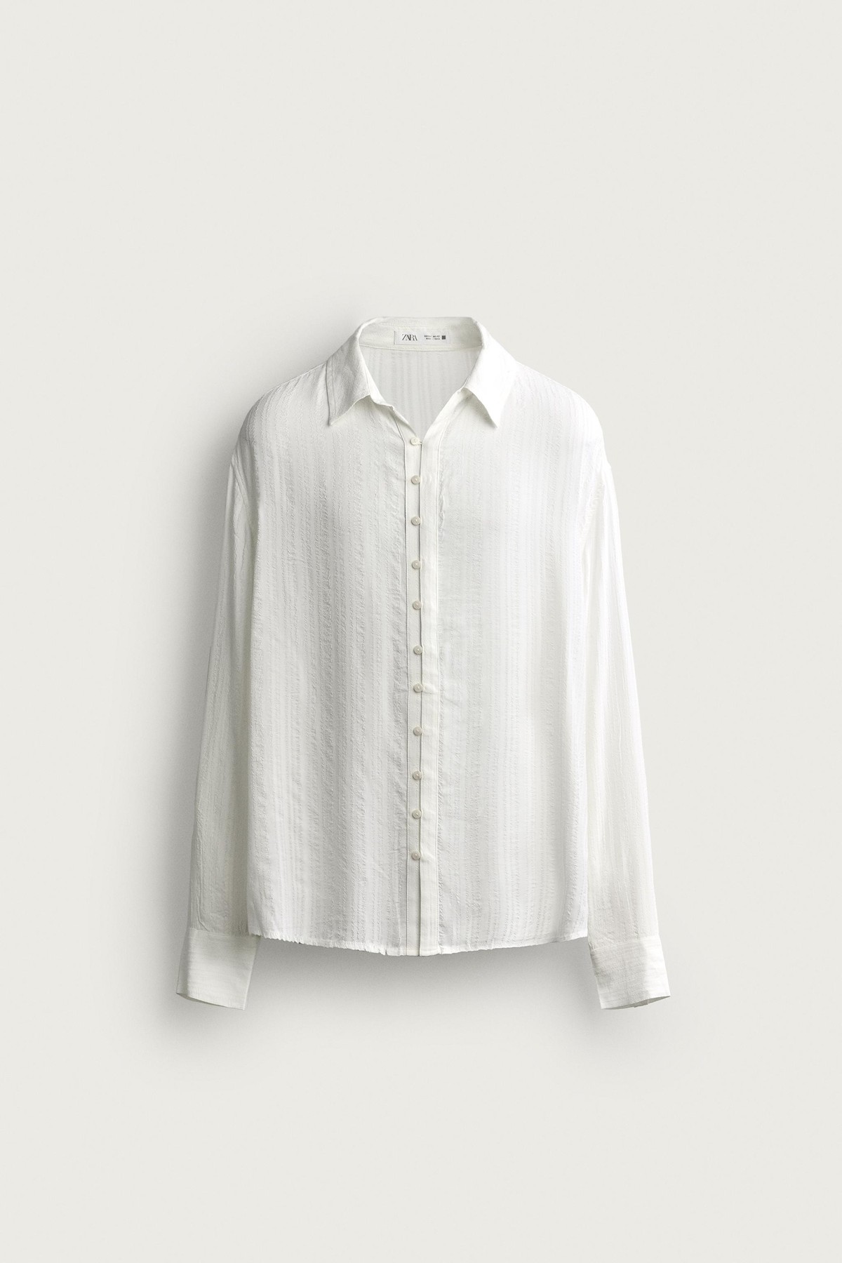 자라 릴렉스핏 비스코스 긴팔 셔츠 3772/482/251 OYSTER-WHITE