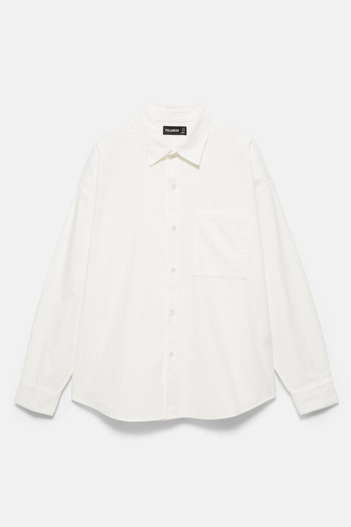 풀앤베어 오버핏 마이크로 코듀로이 긴팔 셔츠 7460/537 OFF WHITE