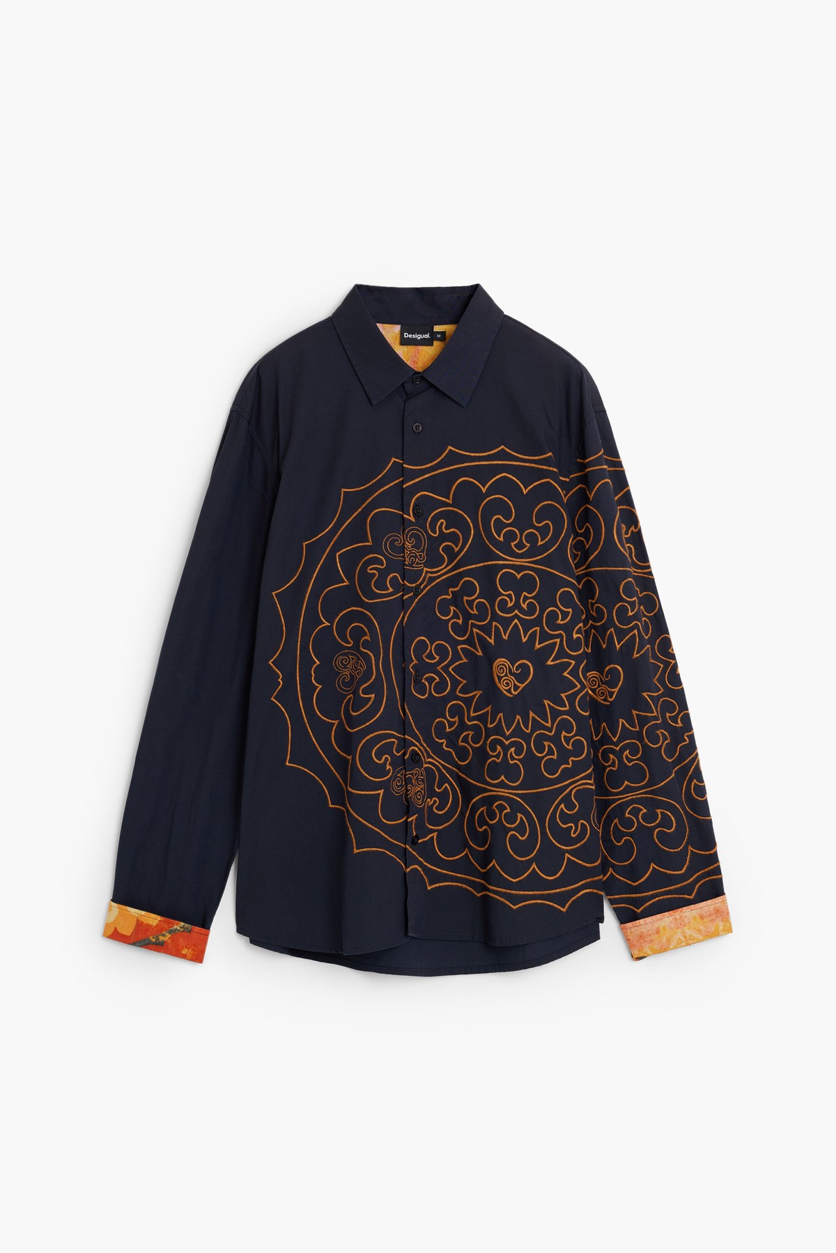 데시구알 서클 패턴 프린트 긴팔 셔츠 27SMCW035001 NAVY BLUE