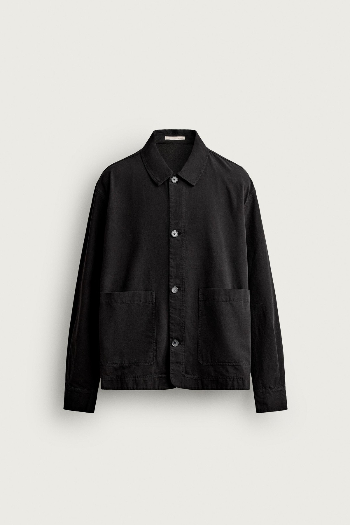 자라 레귤러핏 포켓 코튼 오버셔츠 6861/520/800 BLACK