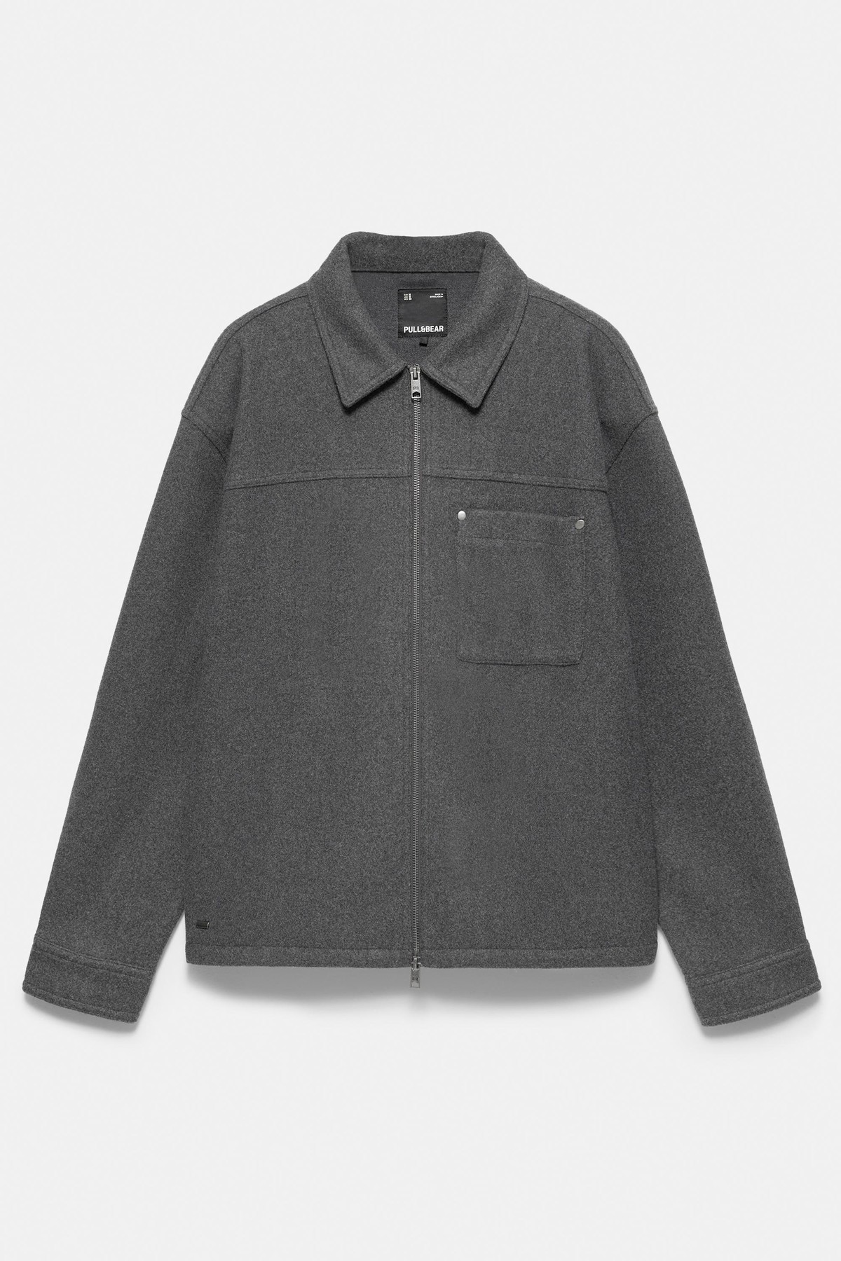 풀앤베어 펠트 지퍼 오버셔츠 7460/560 ANTHRACITE GREY