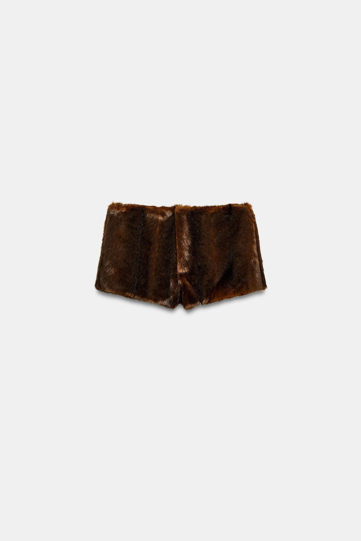 자라 캣츠 페이크 퍼 숏 팬츠 4391/952/700 BROWN