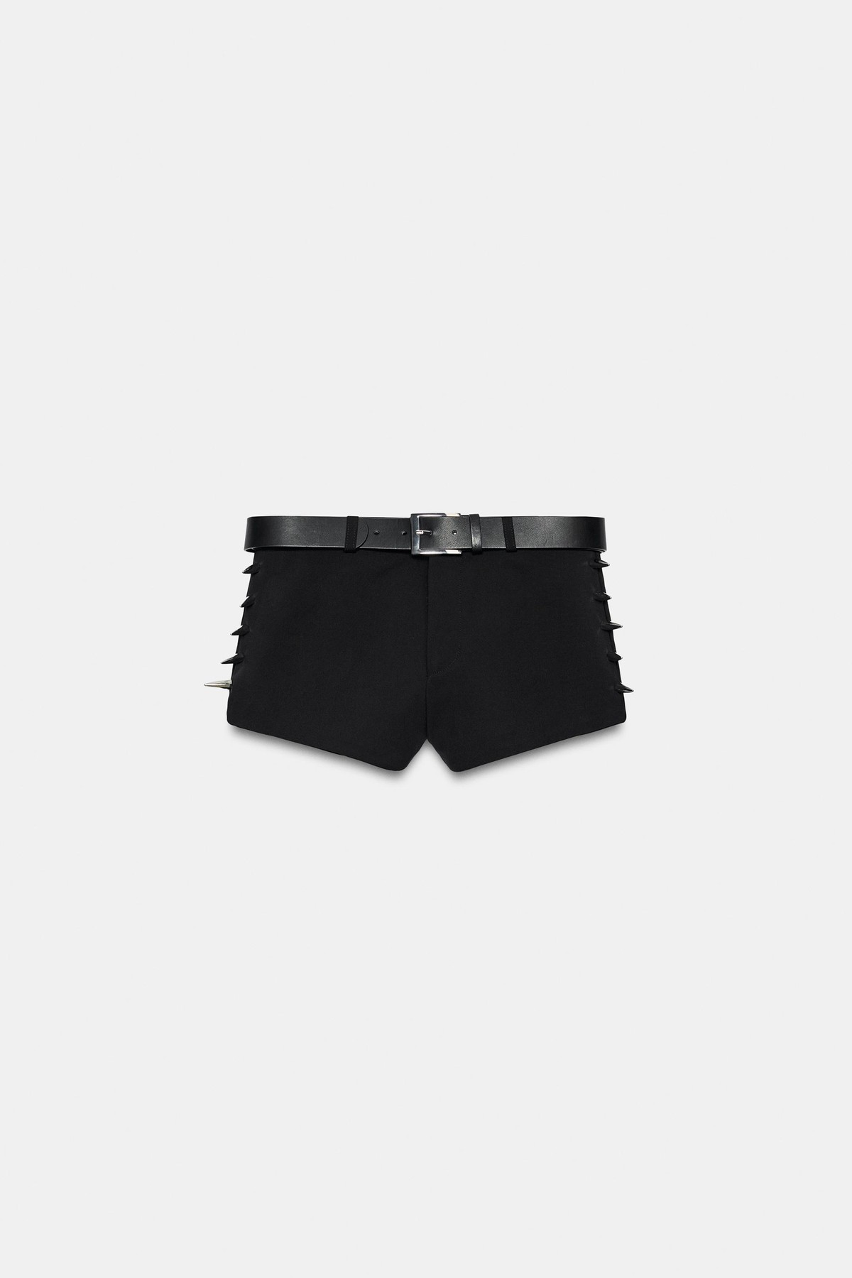 자라 스터드 벨트 미니 반바지 4772/950/800 BLACK