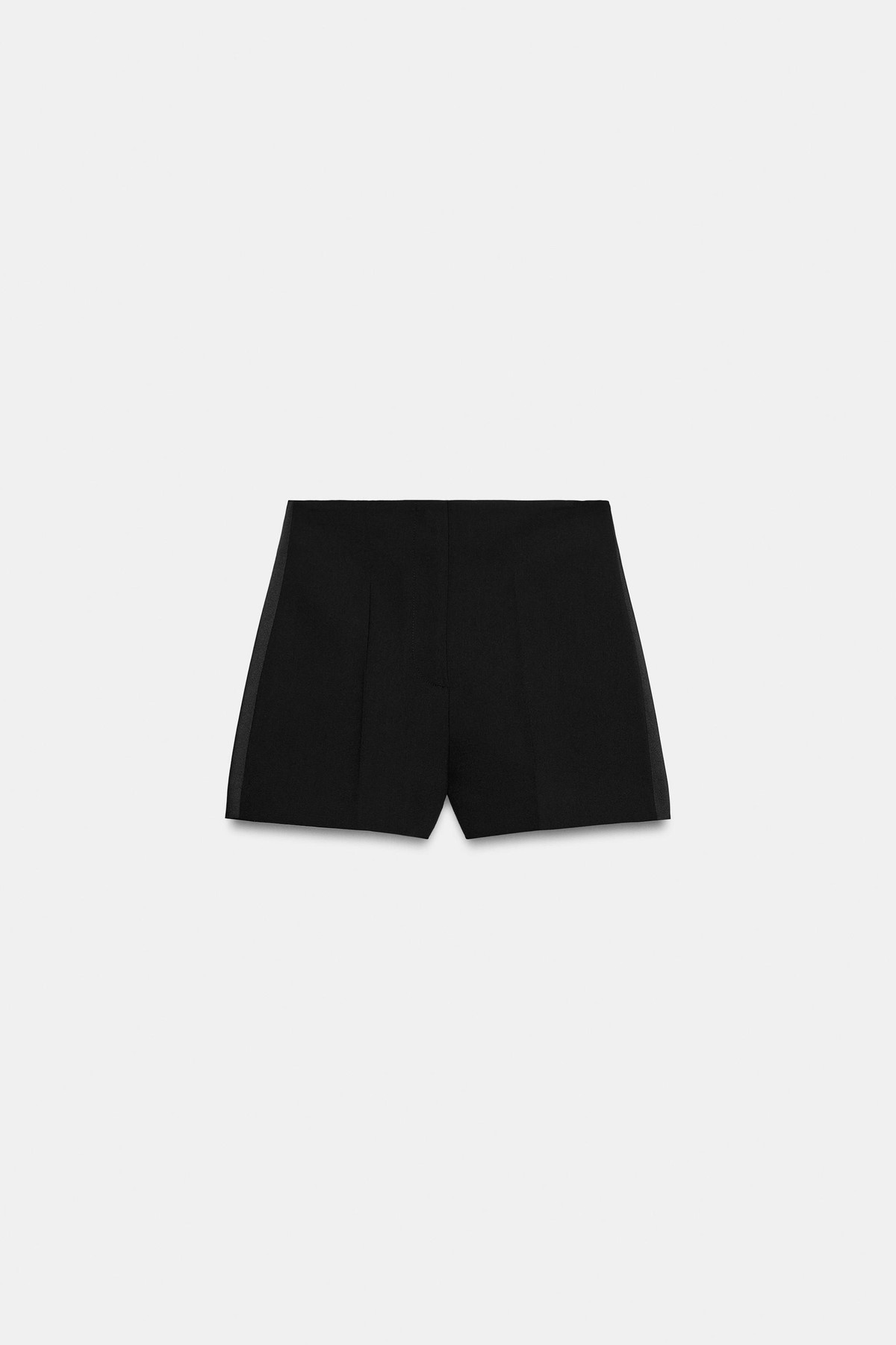 자라 사이드 밴드 새틴 반바지 8005/593/800 BLACK