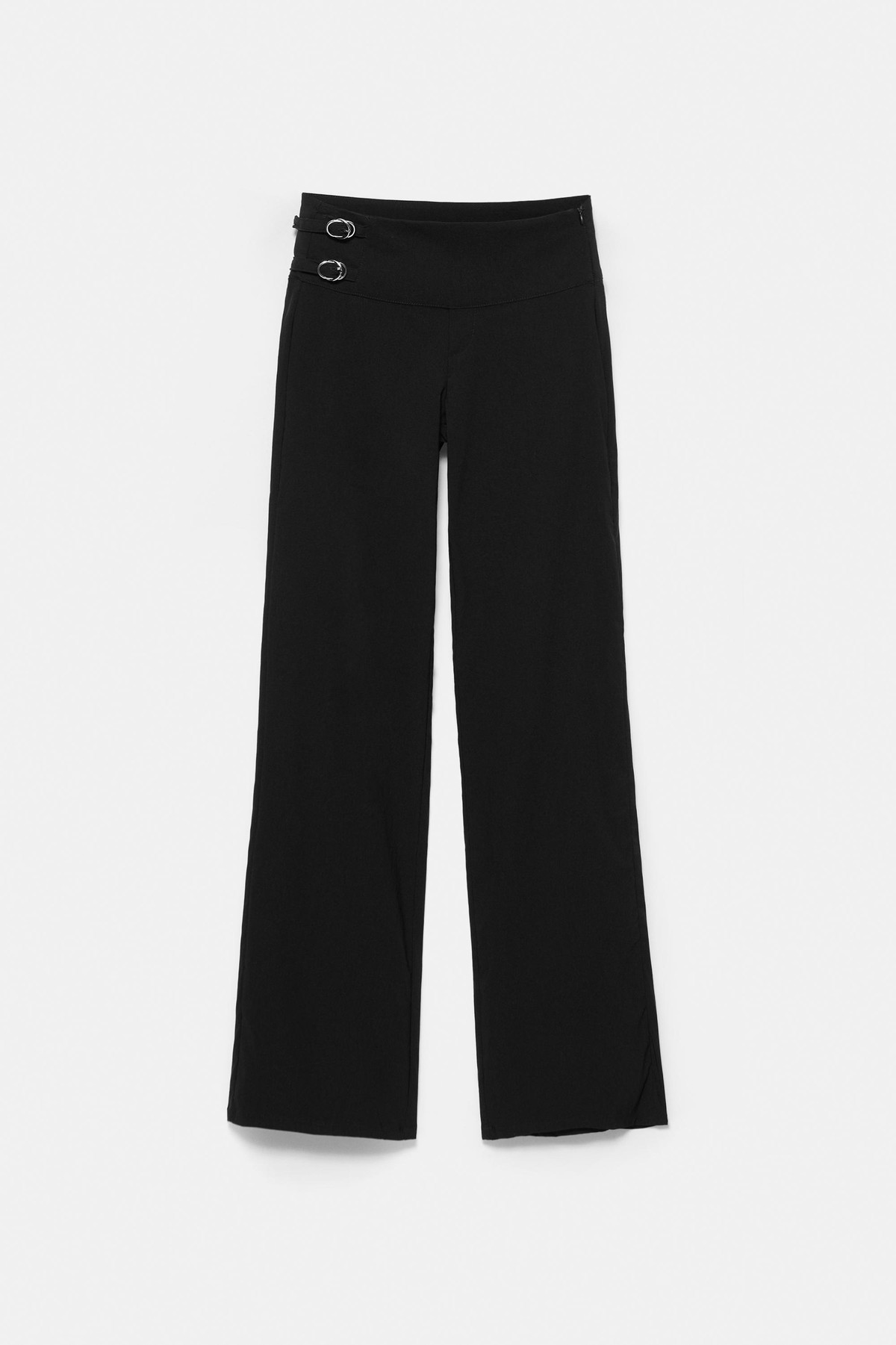 풀앤베어 스트레이트 더블 버클 팬츠 7671/310 BLACK