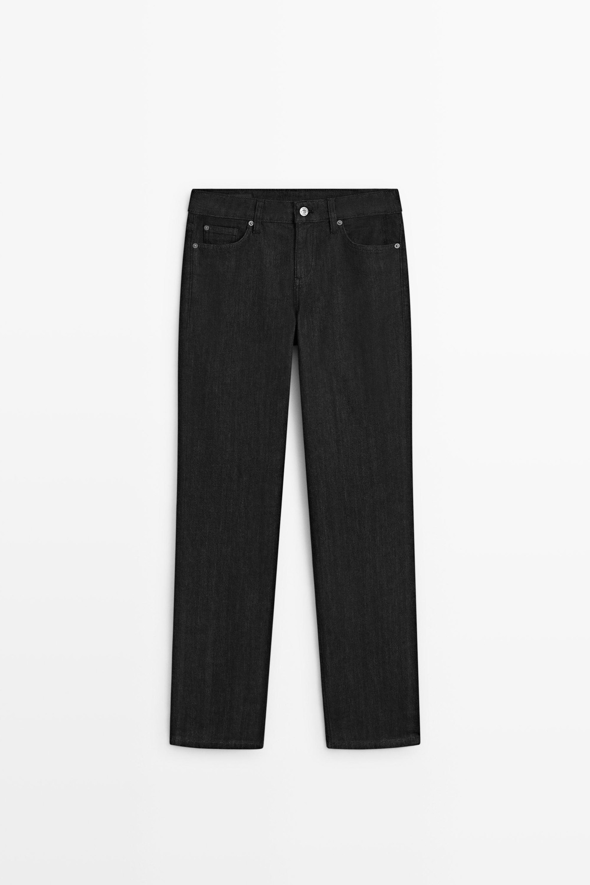 마시모두띠 로우라이즈 스트레이트 데님 진 5025/825 BLACK