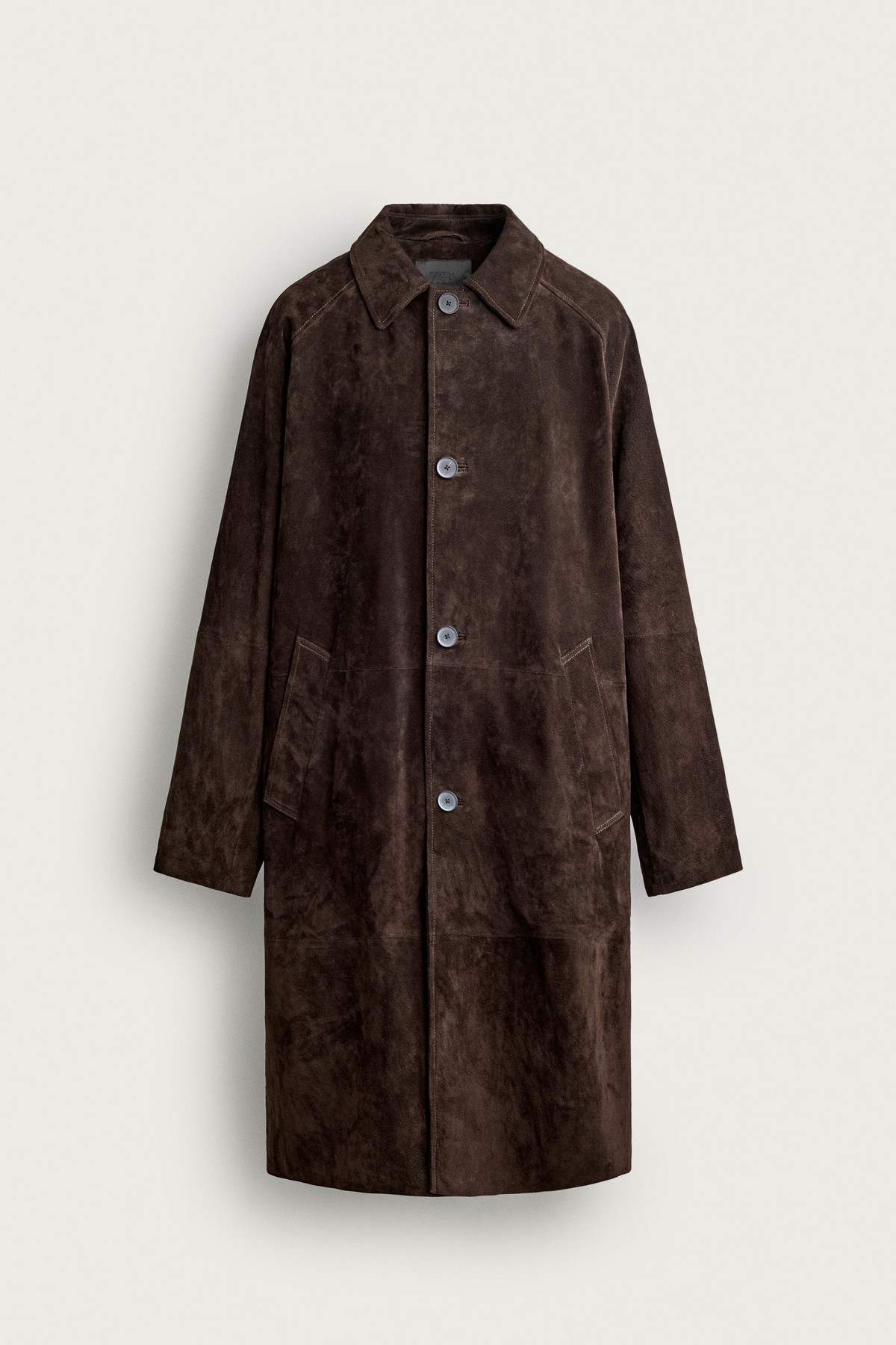 자라 릴렉스핏 스플릿 스웨이드 코트 8281/432/700 BROWN