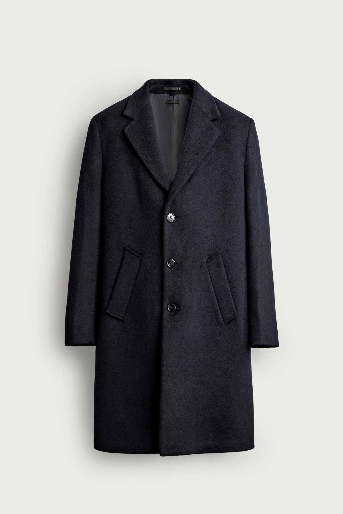 자라 레귤러핏 울 블렌드 싱글 코트 2949/001/401 NAVY BLUE
