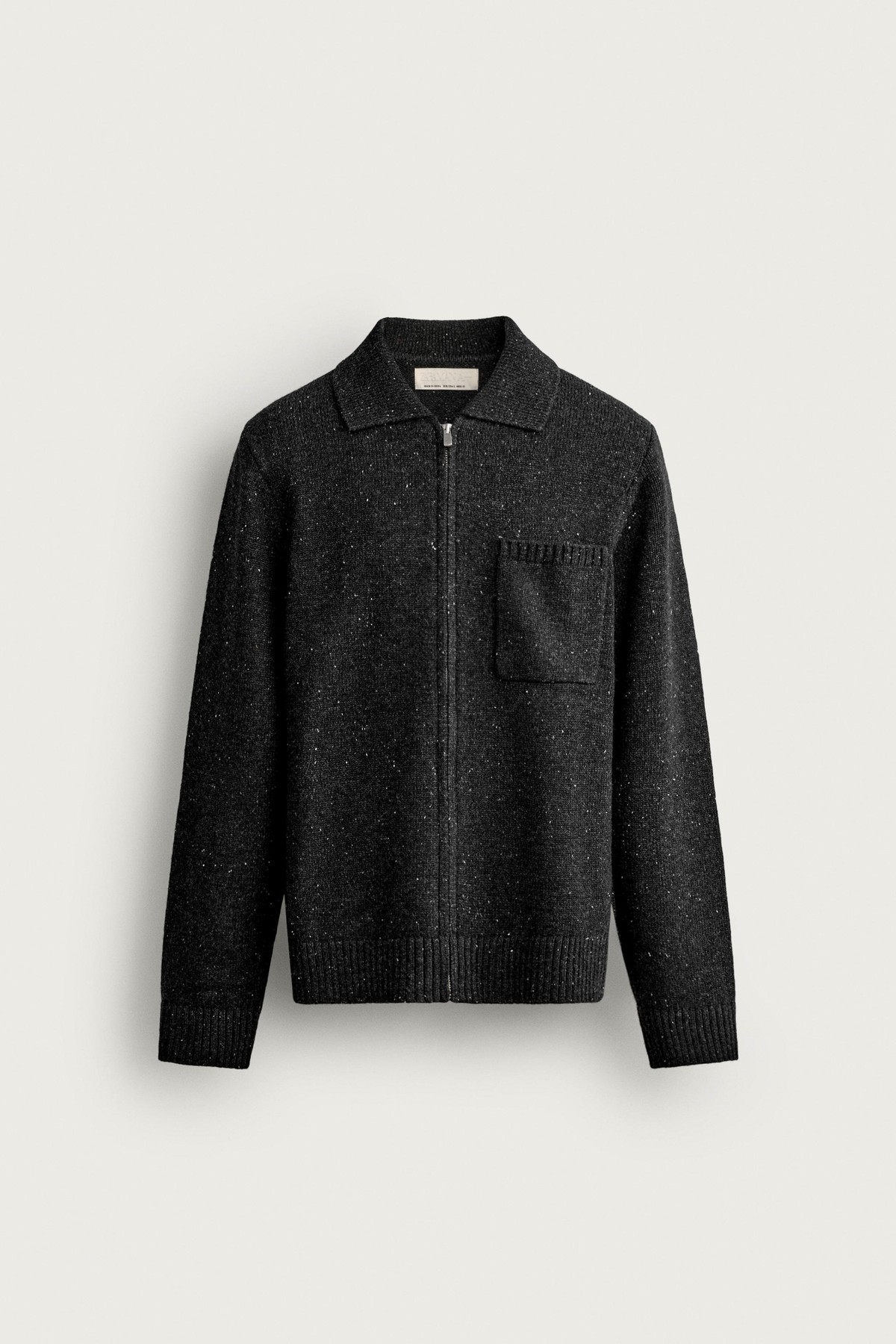 자라 울 혼방 집업 니트 가디건 4938/314/807 ANTHRACITE GREY