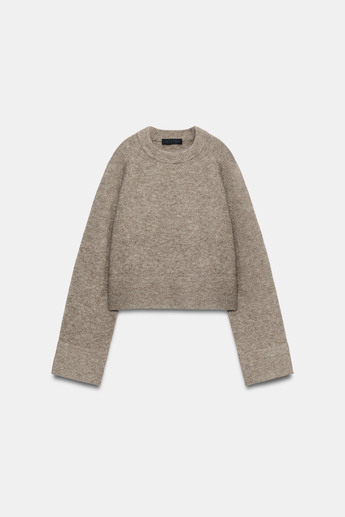 자라 소프트 라운드넥 니트 스웨터 5536/219/737 BROWN / TAUPE