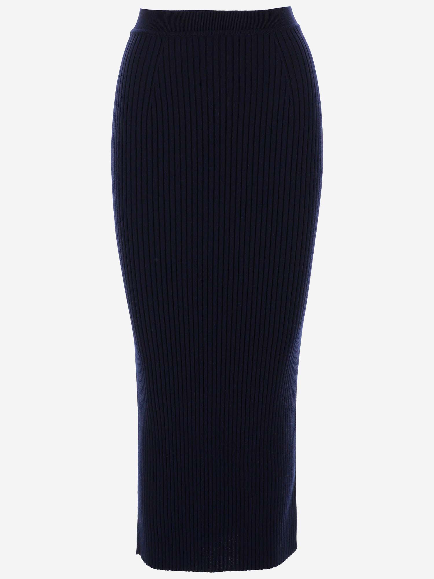 끌로에 Long Knitted Pencil 펜슬 스커트 여성 네이비 22FW CHC22AMJ216504C4