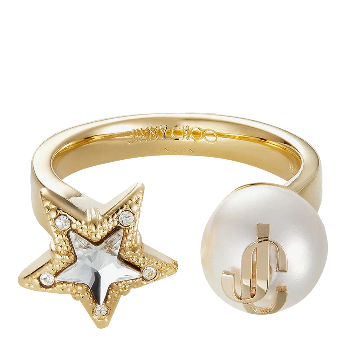지미추 Ring Pearl Shimmering Crystals 반지 여성 골드 26FW JCSTARPEARLRINGJIQGOLDWHITECRYSTAL