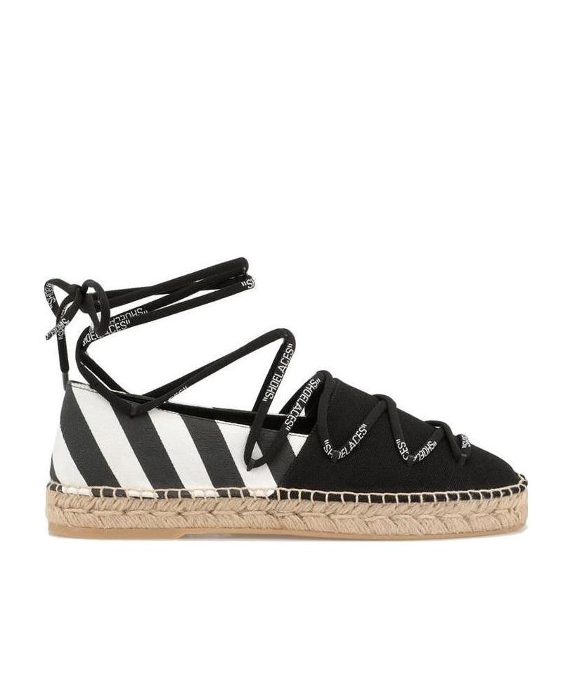 오프화이트 Lace-up espadrilles 에스파드리유 여성 브라운 21SS OWIB002R21FAB0016110