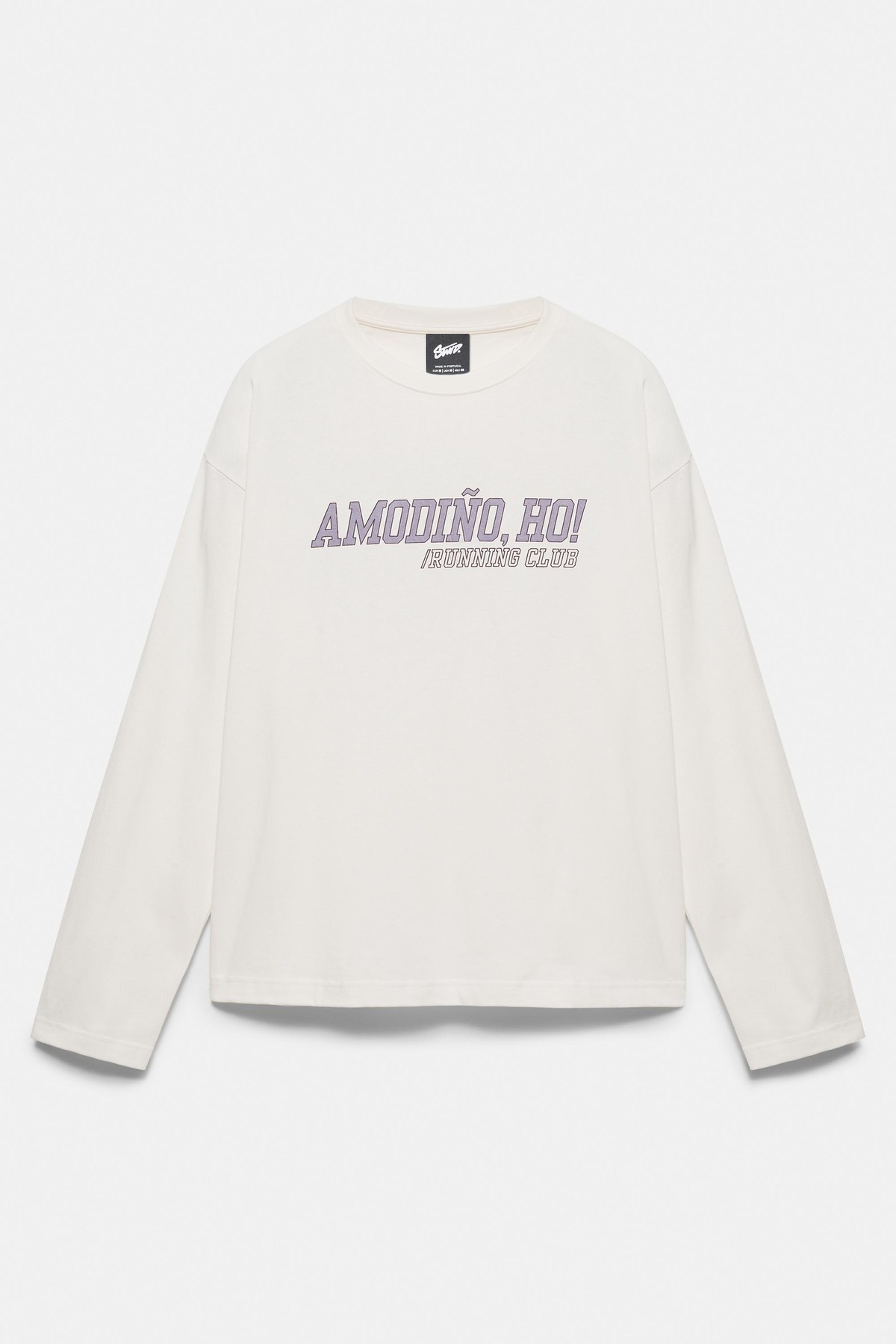 풀앤베어 오버핏 라운드넥 레터링 긴팔 티셔츠 7232/559 OFF WHITE