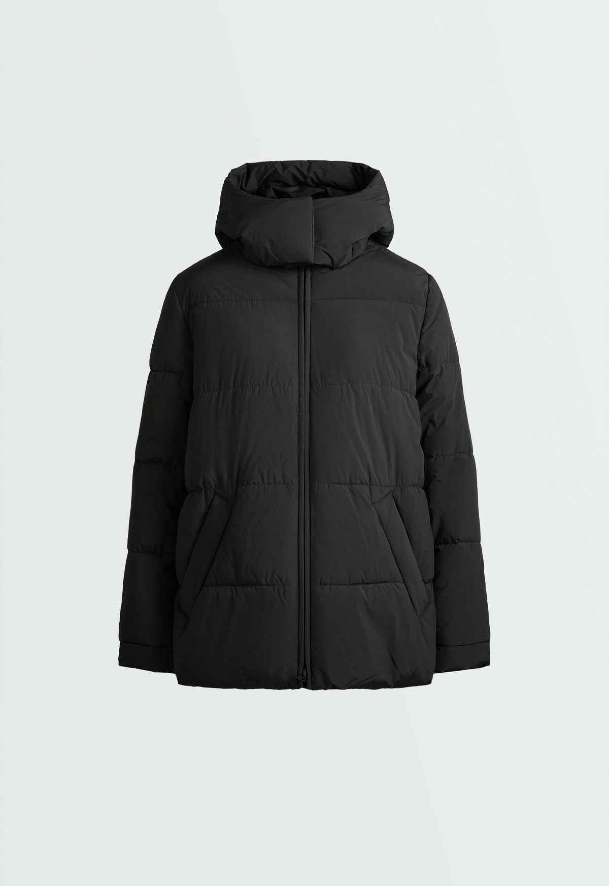 오이쇼 발수 후드 숏 패딩 자켓 6441/749/800 BLACK