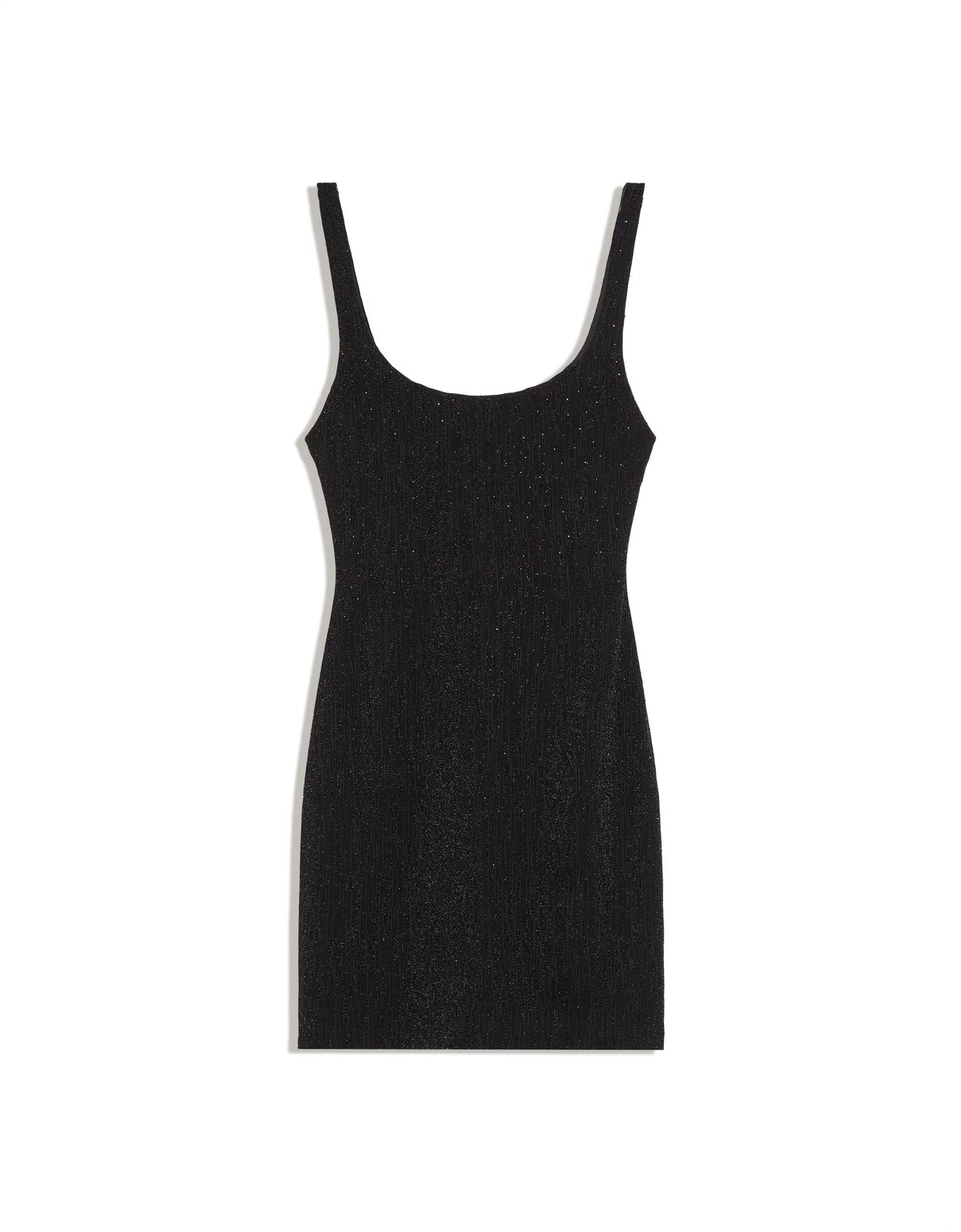 버쉬카 메탈릭 얀 스트랩 미니 원피스 4296/727 BLACK