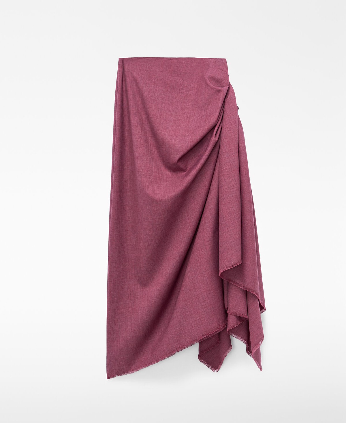 아돌포도밍게즈 사이드 드레이프 롱 스커트 241092371162 PALE PINK MELANGE