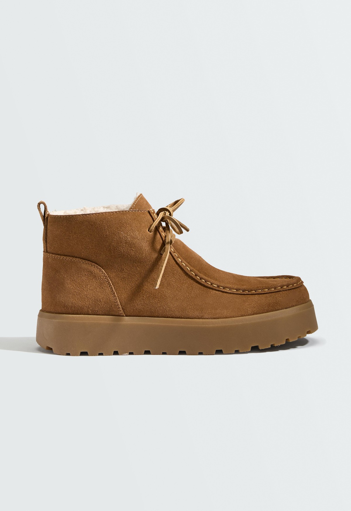 오이쇼 레더 레이스업 청키 앵클 부츠 1176/880/114 COGNAC