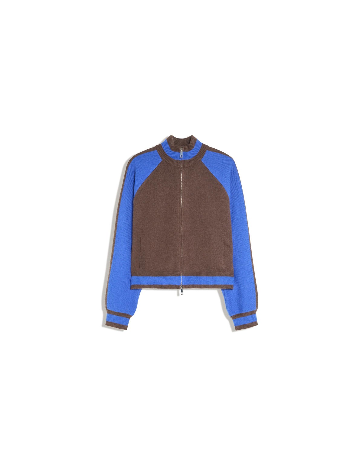 버쉬카 컬러블록 집업 니트 자켓 3911/693 BLUE