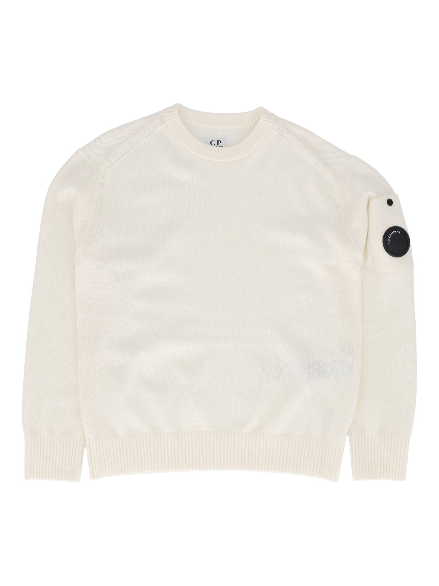 CP컴퍼니 LONG-SLEEVE NECK 크루넥 니트 남아 화이트 26FW CUW00ULHE8610135
